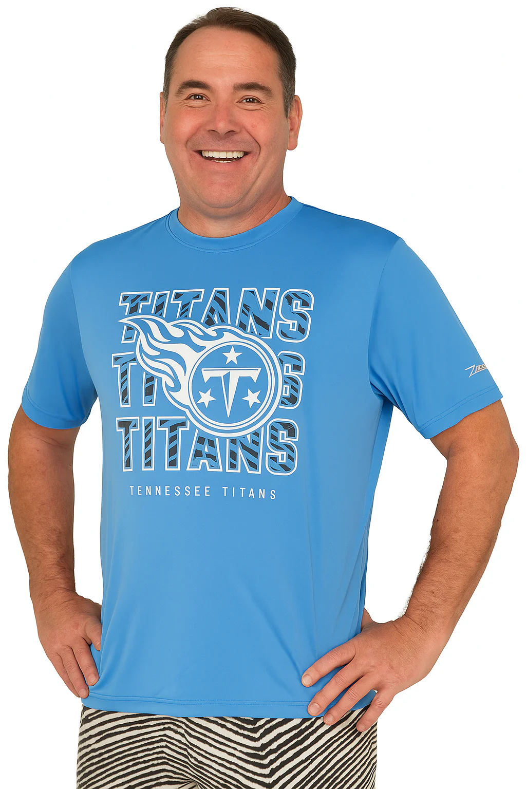 Zubaz NFL Men's Repeat Play Primary Team Color Short Sleeve T-Shirt, Tennessee Titans - Image 40