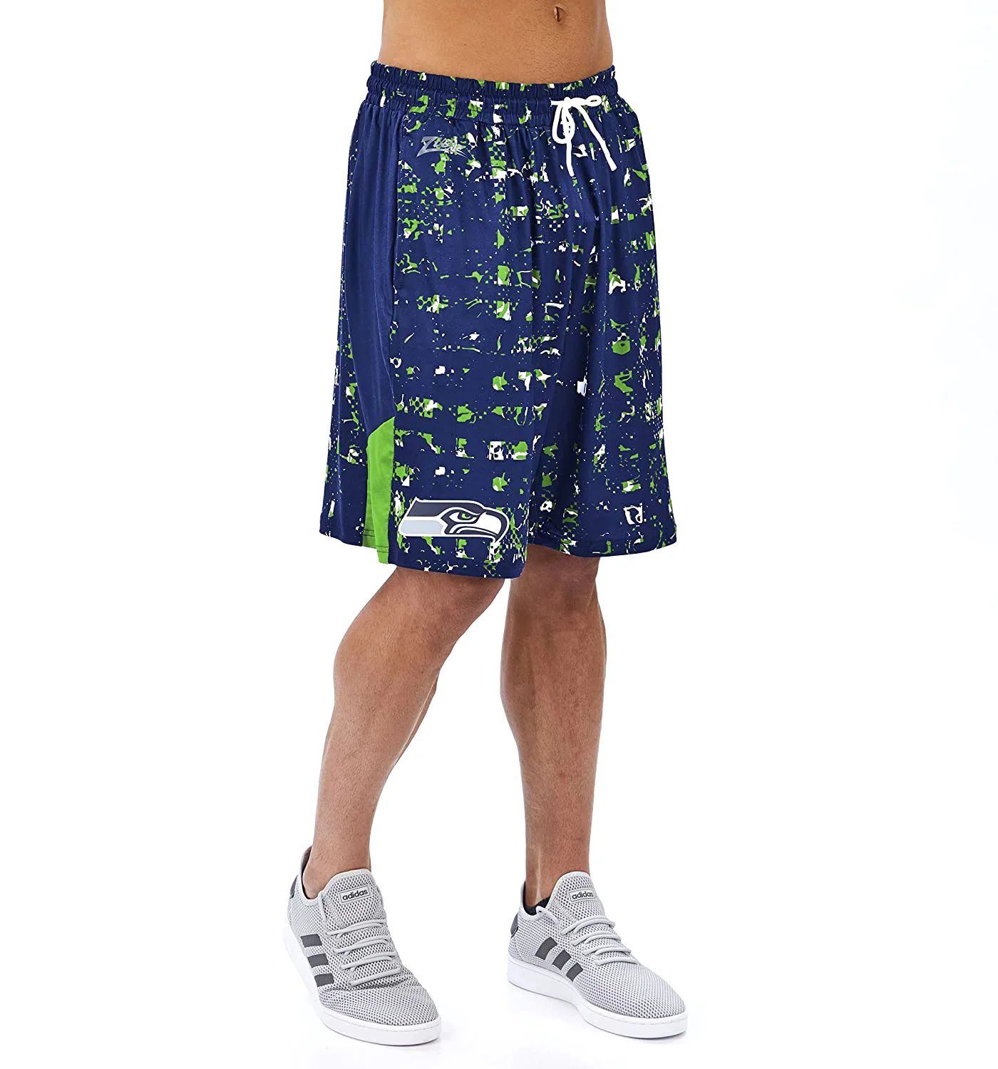Zubaz NFL Men's Seattle Seahawks Color Grid Shorts - Image 3