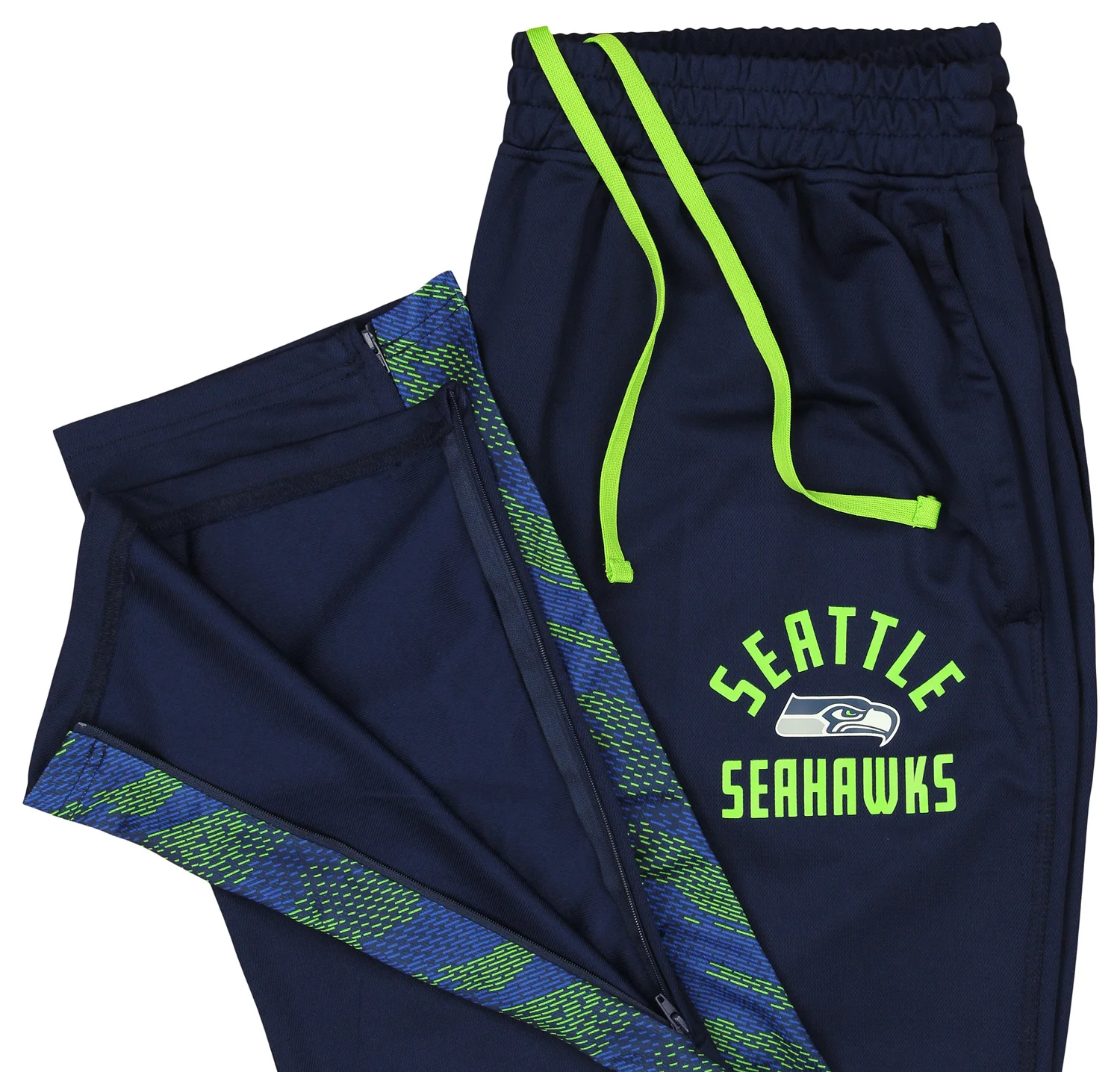 Zubaz NFL Men's Seattle Seahawks Viper Accent Elevated Jacquard Track Pants - Image 4