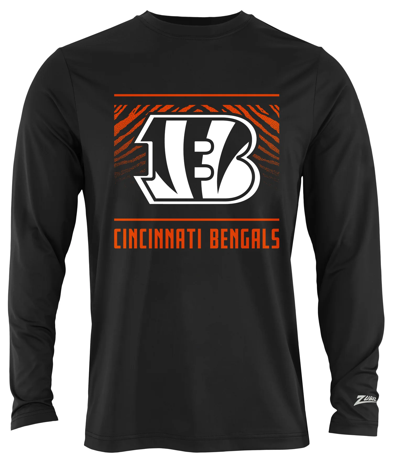 Zubaz NFL Men's Team Color Tunnel Long Sleeve T-Shirt, Cincinnati Bengals - Image 41