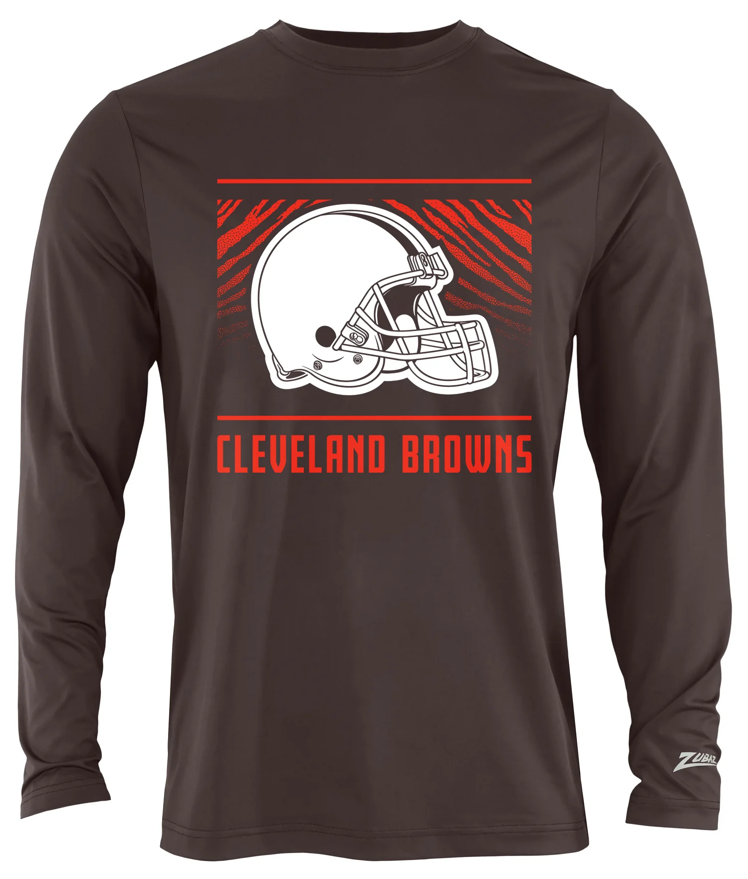 Zubaz NFL Men's Team Color Tunnel Long Sleeve T-Shirt, Cleveland Browns - Image 41