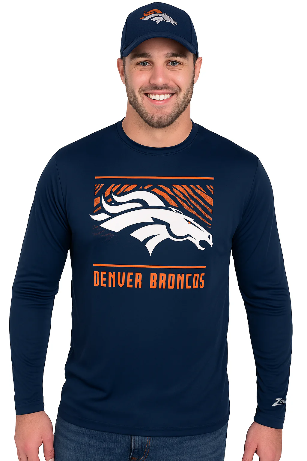 Zubaz NFL Men's Team Color Tunnel Long Sleeve T-Shirt, Denver Broncos - Image 10