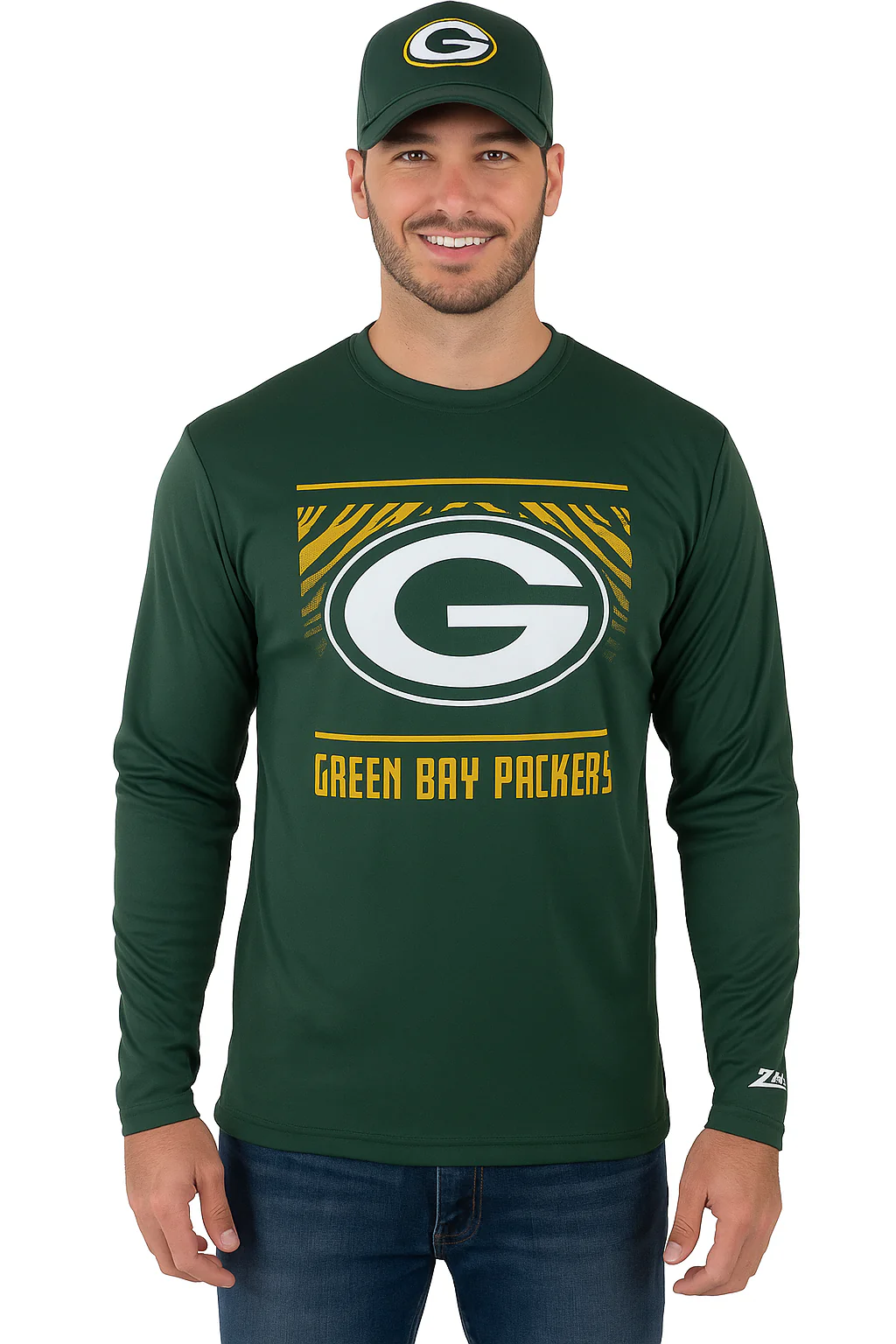 Zubaz NFL Men's Team Color Tunnel Long Sleeve T-Shirt, Green Bay Packers - Image 35