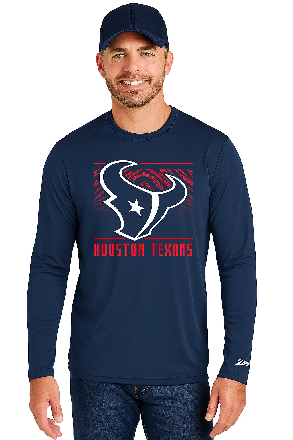 Zubaz NFL Men's Team Color Tunnel Long Sleeve T-Shirt, Houston Texans - Image 35
