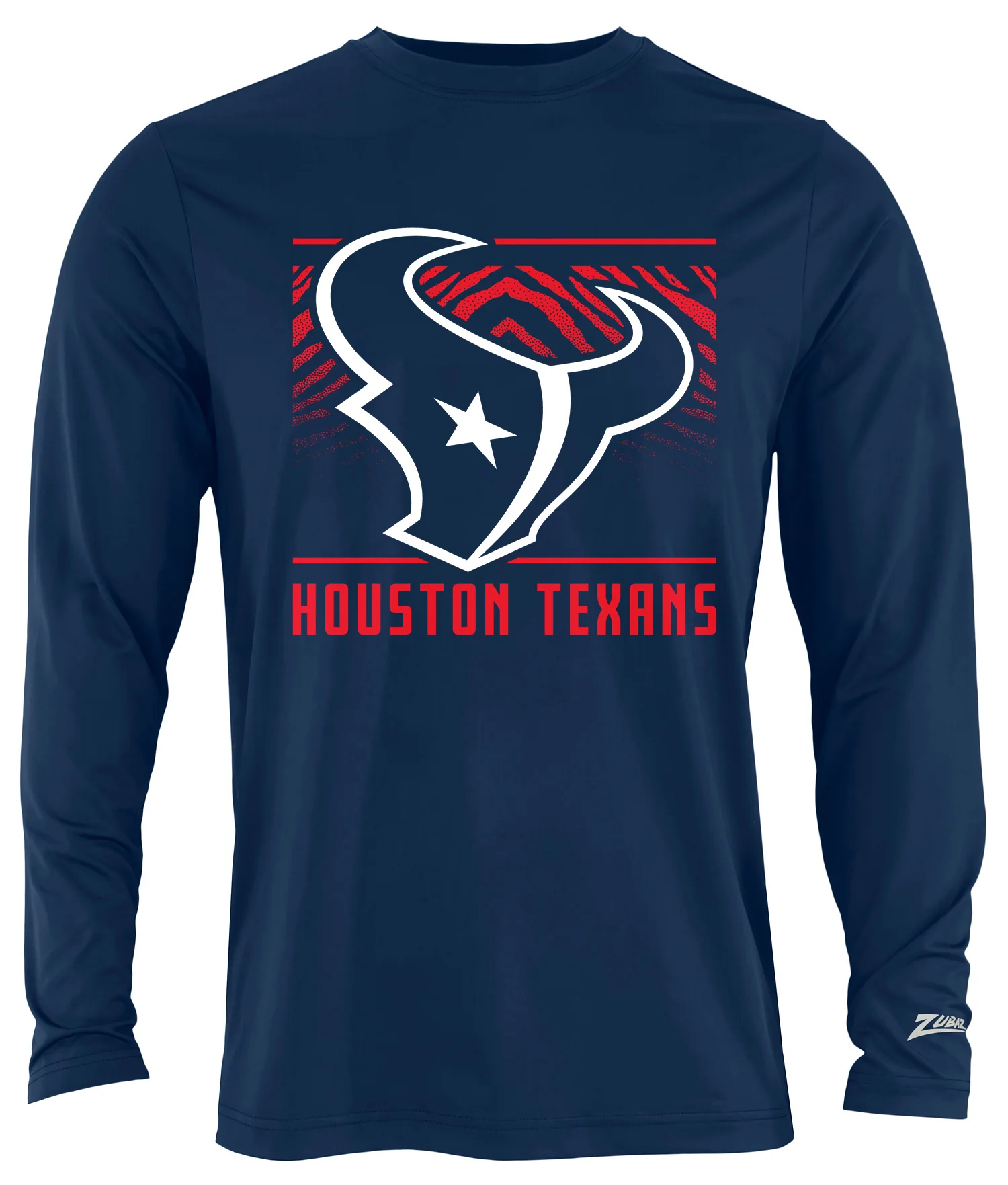 Zubaz NFL Men's Team Color Tunnel Long Sleeve T-Shirt, Houston Texans - Image 6