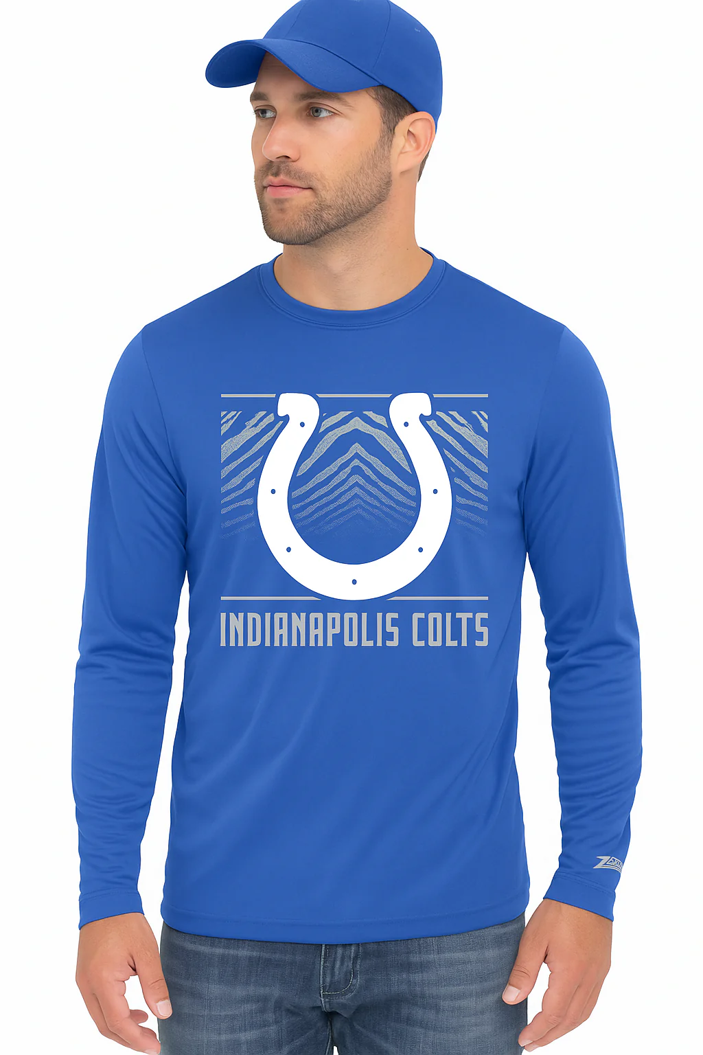 Zubaz NFL Men's Team Color Tunnel Long Sleeve T-Shirt, Indianapolis Colts - Image 30