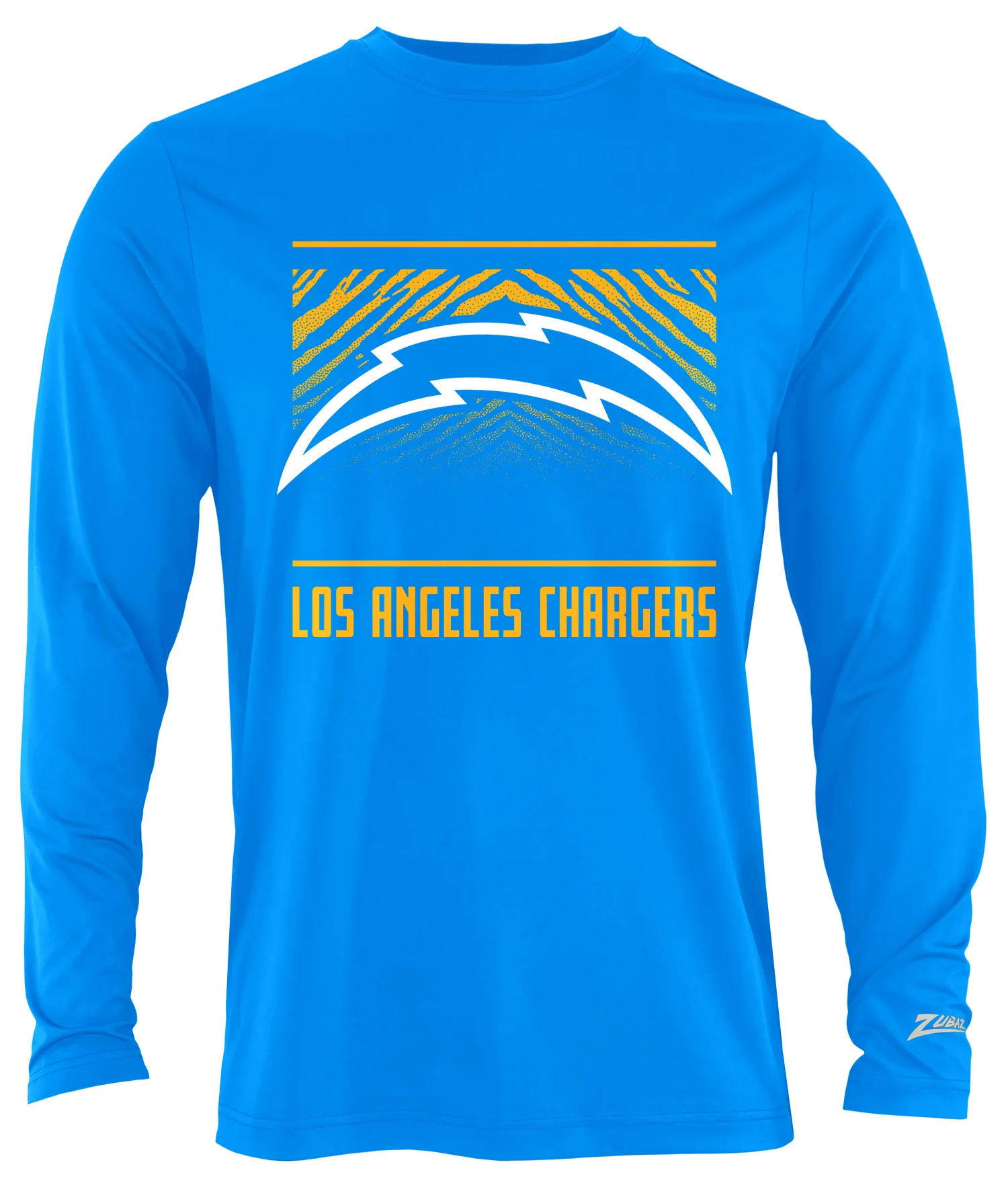 Zubaz NFL Men's Team Color Tunnel Long Sleeve T-Shirt, Los Angeles Chargers - Image 2