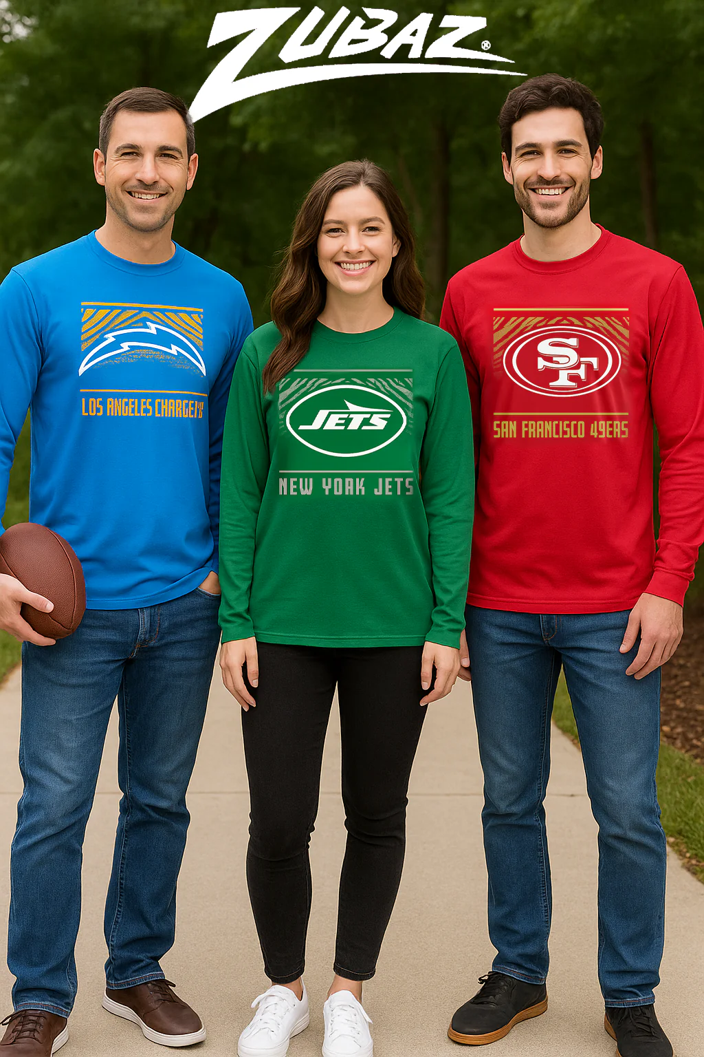 Zubaz NFL Men's Team Color Tunnel Long Sleeve T-Shirt, Los Angeles Chargers - Image 28