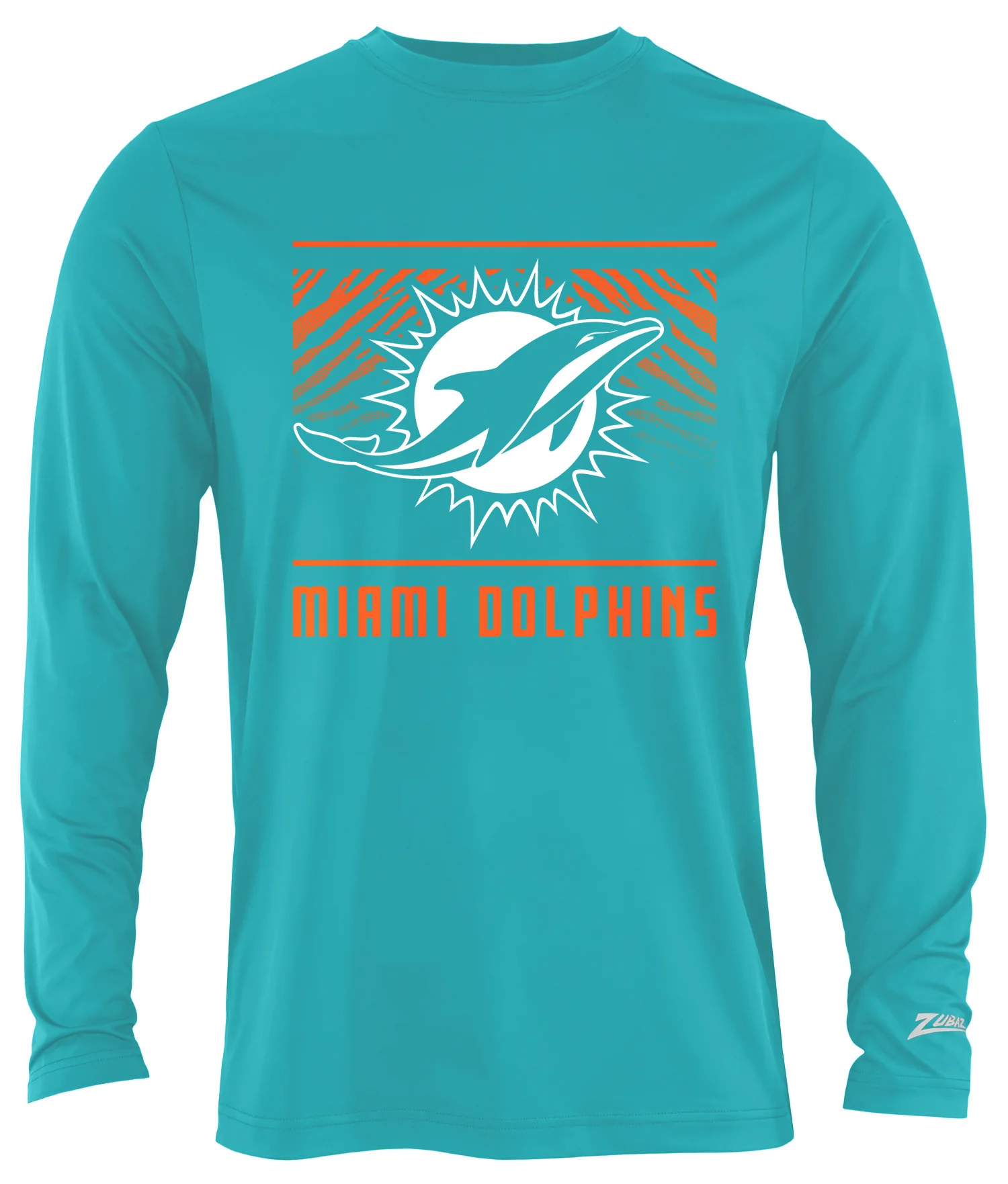 Zubaz NFL Men's Team Color Tunnel Long Sleeve T-Shirt, Miami Dolphins - Image 21