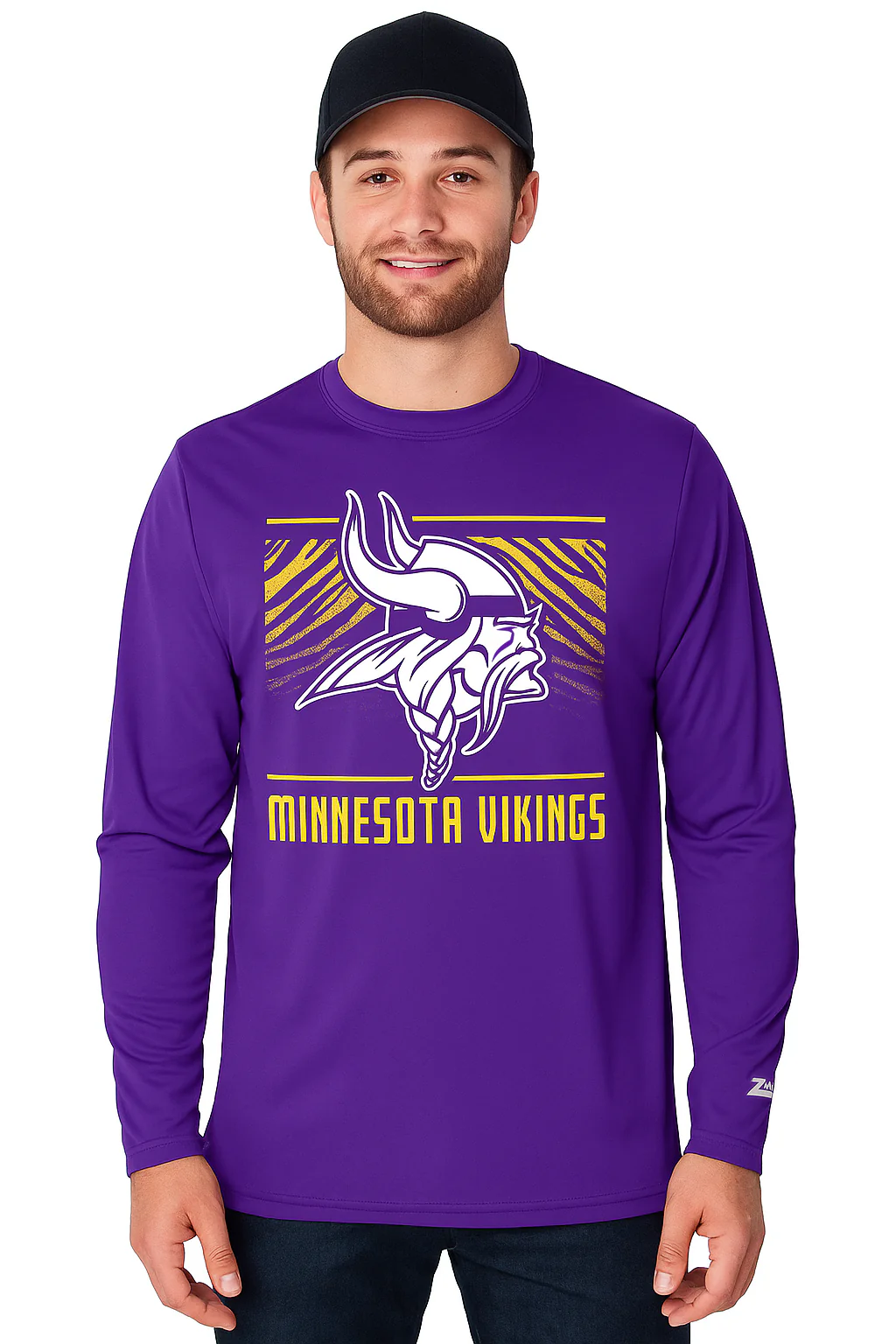 Zubaz NFL Men's Team Color Tunnel Long Sleeve T-Shirt, Minnesota Vikings - Image 35