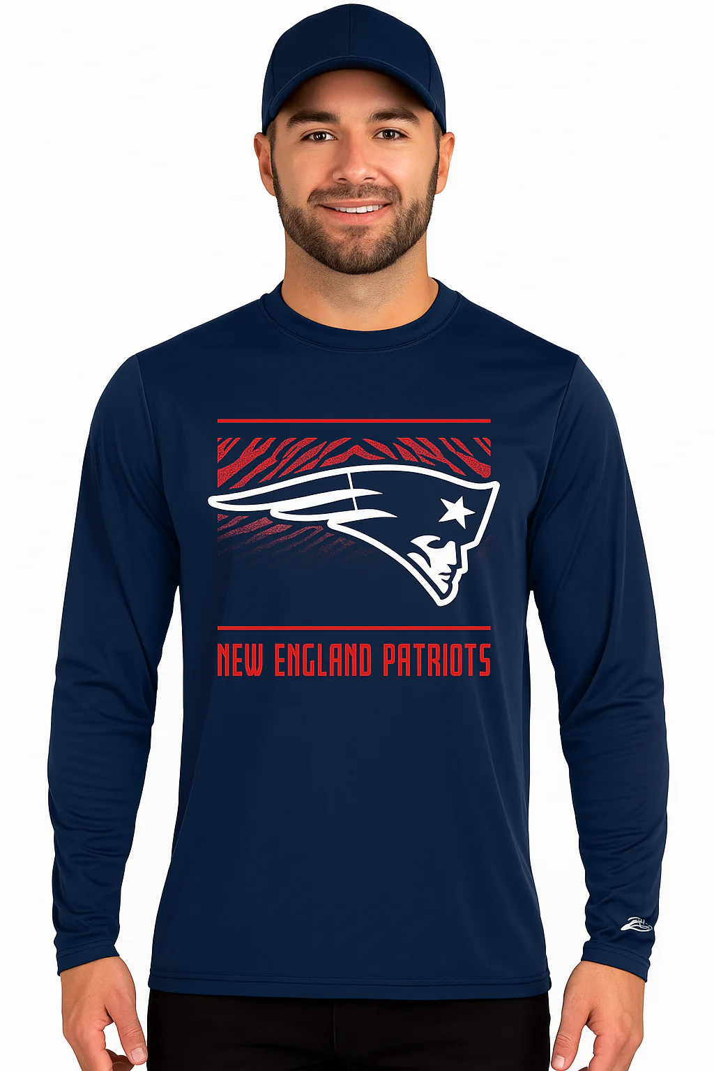 Zubaz NFL Men's Team Color Tunnel Long Sleeve T-Shirt, New England Patriots - Image 30
