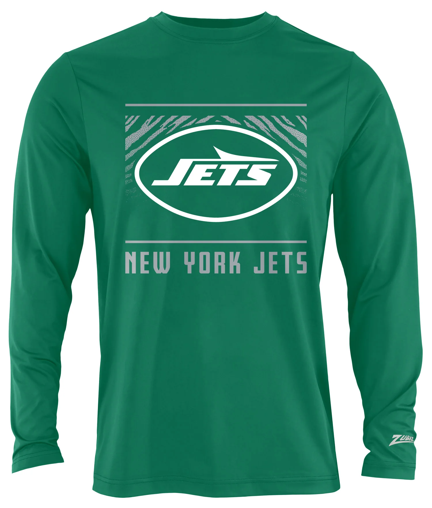 Zubaz NFL Men's Team Color Tunnel Long Sleeve T-Shirt, New York Jets - Image 2