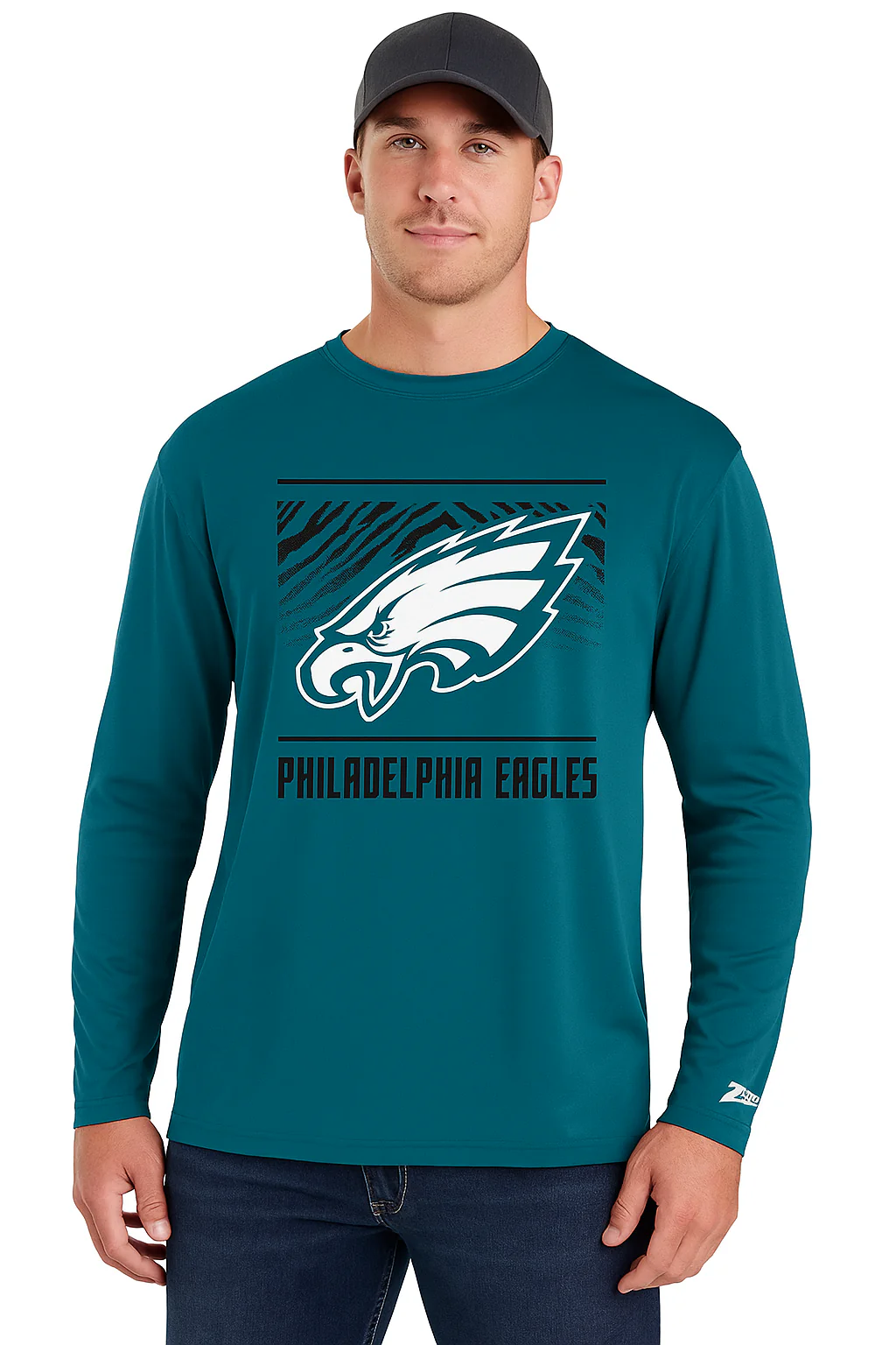Zubaz NFL Men's Team Color Tunnel Long Sleeve T-Shirt, Philadelphia Eagles - Image 20