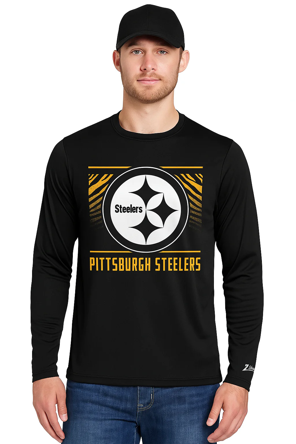 Zubaz NFL Men's Team Color Tunnel Long Sleeve T-Shirt, Pittsburgh Steelers - Image 25