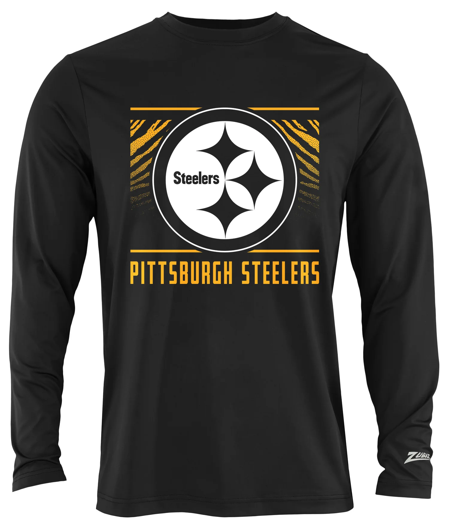 Zubaz NFL Men's Team Color Tunnel Long Sleeve T-Shirt, Pittsburgh Steelers - Image 6