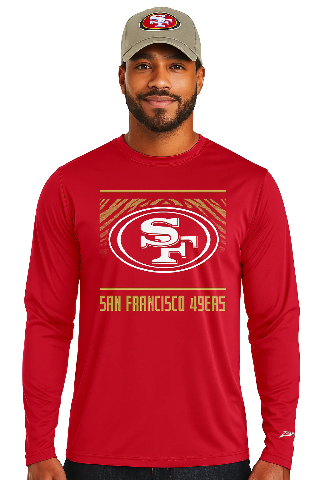 Zubaz NFL Men's Team Color Tunnel Long Sleeve T-Shirt, San Francisco 49ers - Image 45