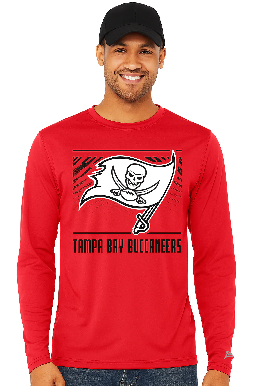 Zubaz NFL Men's Team Color Tunnel Long Sleeve T-Shirt, Tampa Bay Buccaneers - Image 45