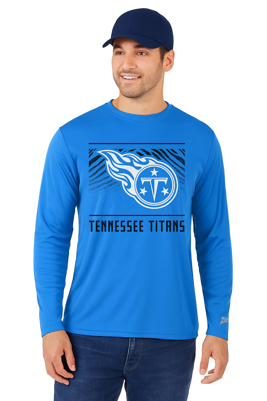 Zubaz NFL Men's Team Color Tunnel Long Sleeve T-Shirt, Tennessee Titans - Image 20