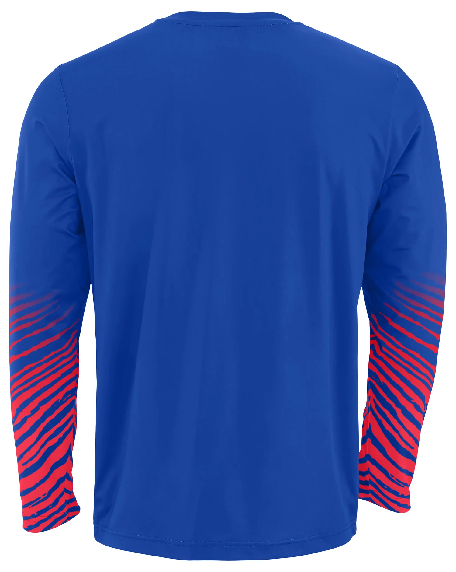 Zubaz NFL Men's Team Color Zebra Fade Sleeves Long Sleeve T-Shirt, Buffalo Bills - Image 2