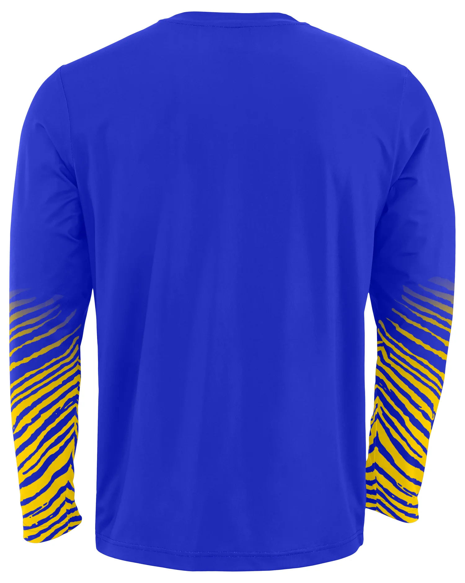 Zubaz NFL Men's Team Color Zebra Fade Sleeves Long Sleeve T-Shirt, Los Angeles Rams - Image 2