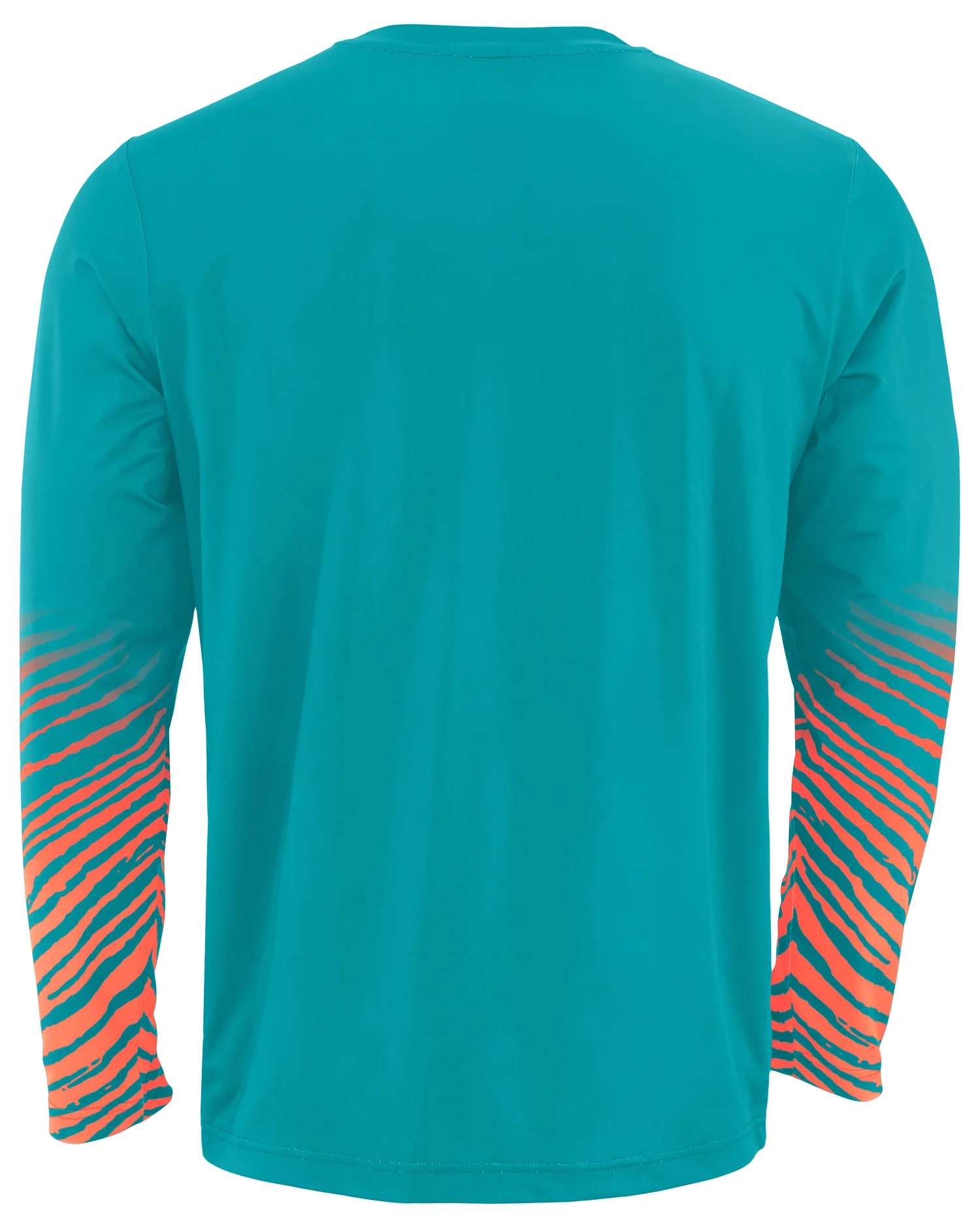 Zubaz NFL Men's Team Color Zebra Fade Sleeves Long Sleeve T-Shirt, Miami Dolphins - Image 2