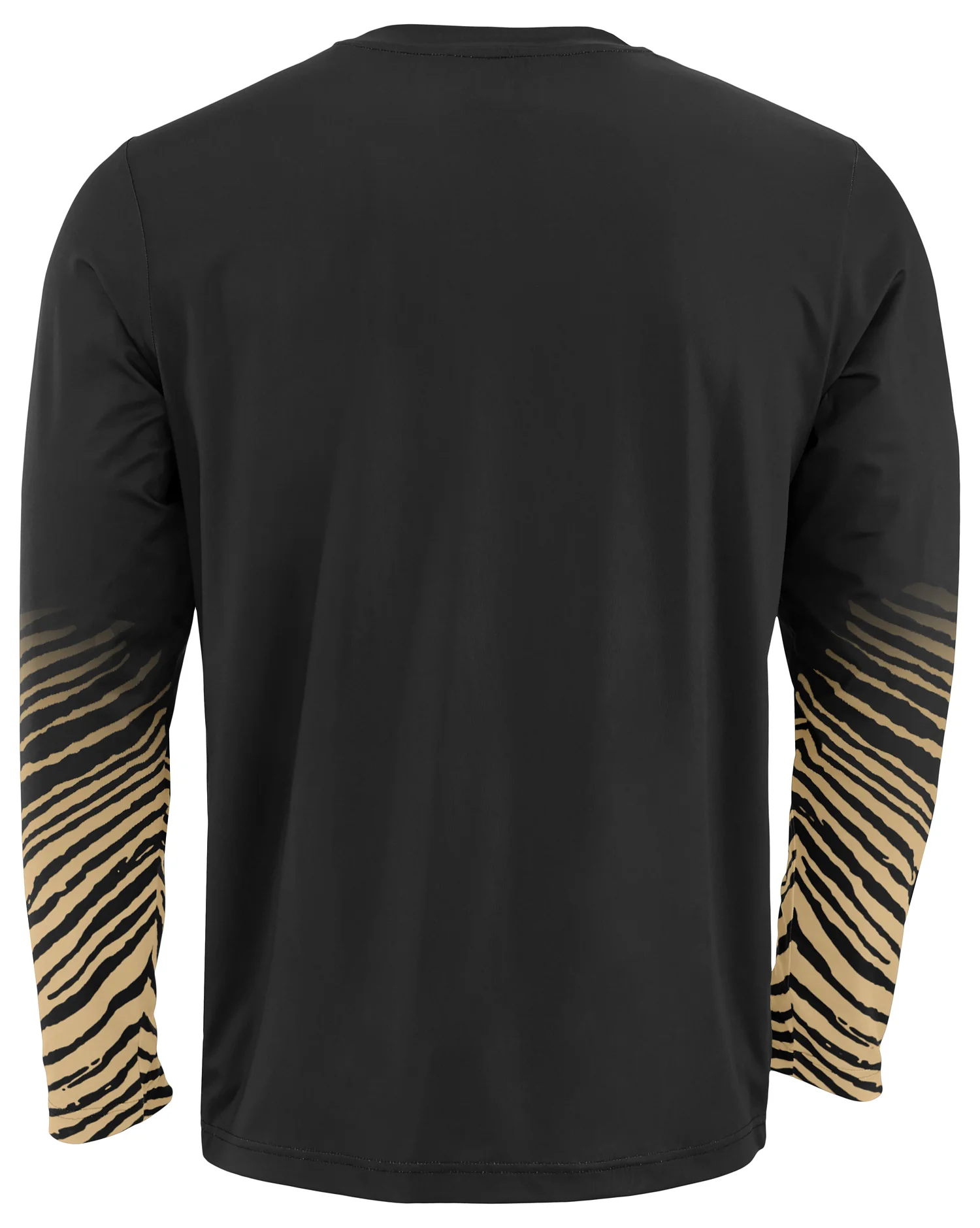 Zubaz NFL Men's Team Color Zebra Fade Sleeves Long Sleeve T-Shirt, New Orleans Saints - Image 2