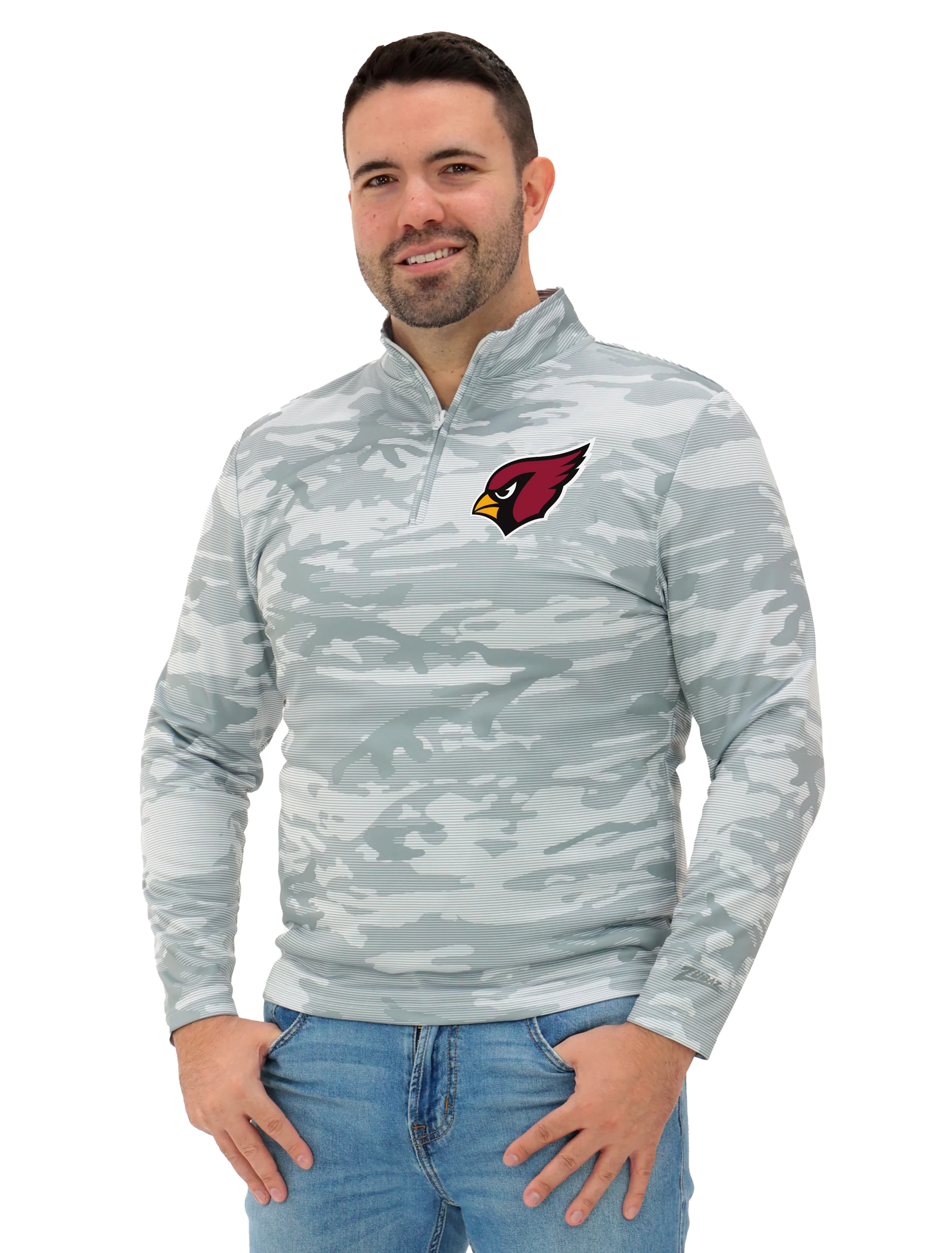 Zubaz NFL Men's Tonal Camo Line 1/4 Zip, ARIZONA CARDINALS - Image 37
