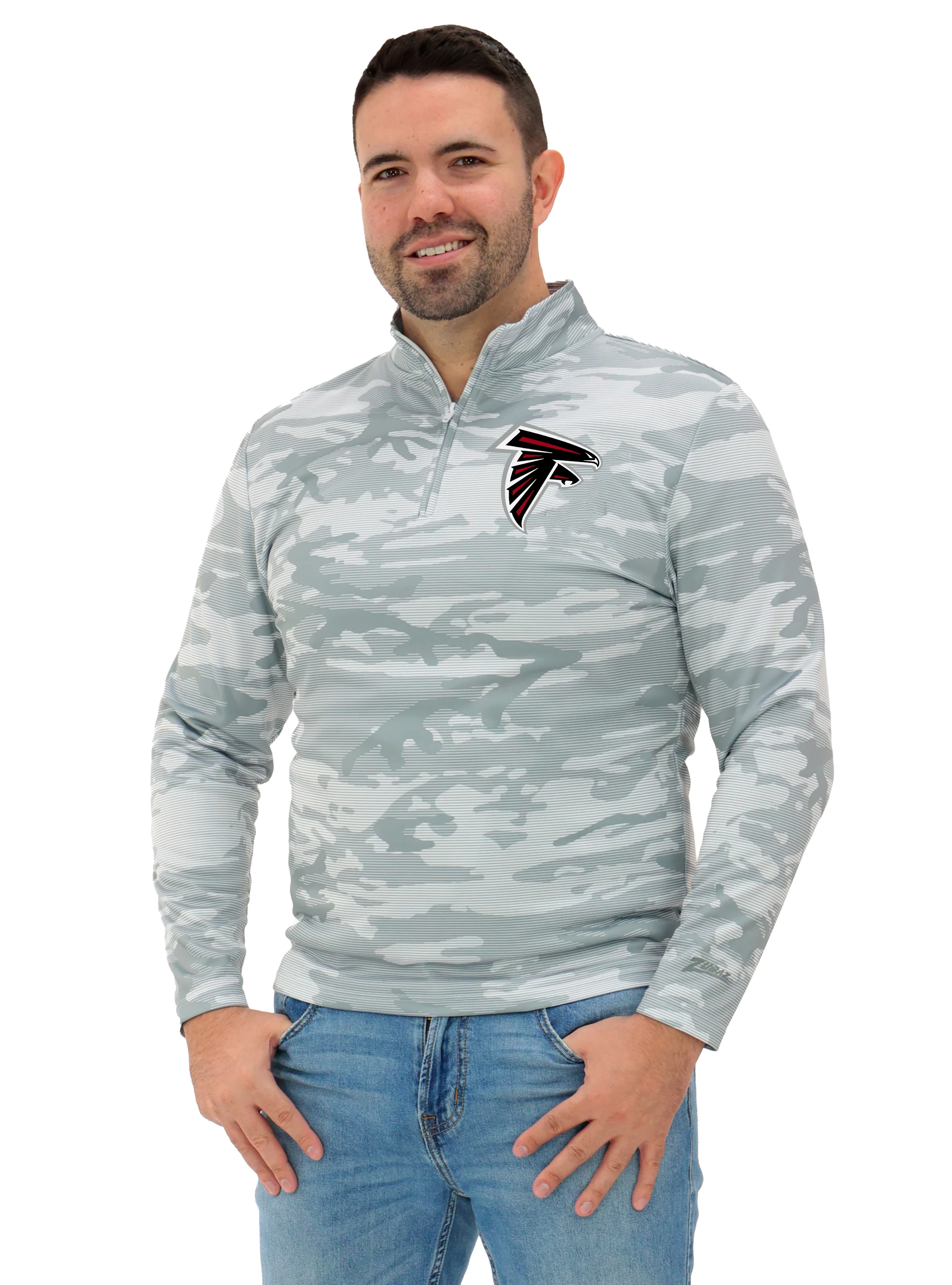 Zubaz NFL Men's Tonal Camo Line 1/4 Zip, ATLANTA FALCONS - Image 31