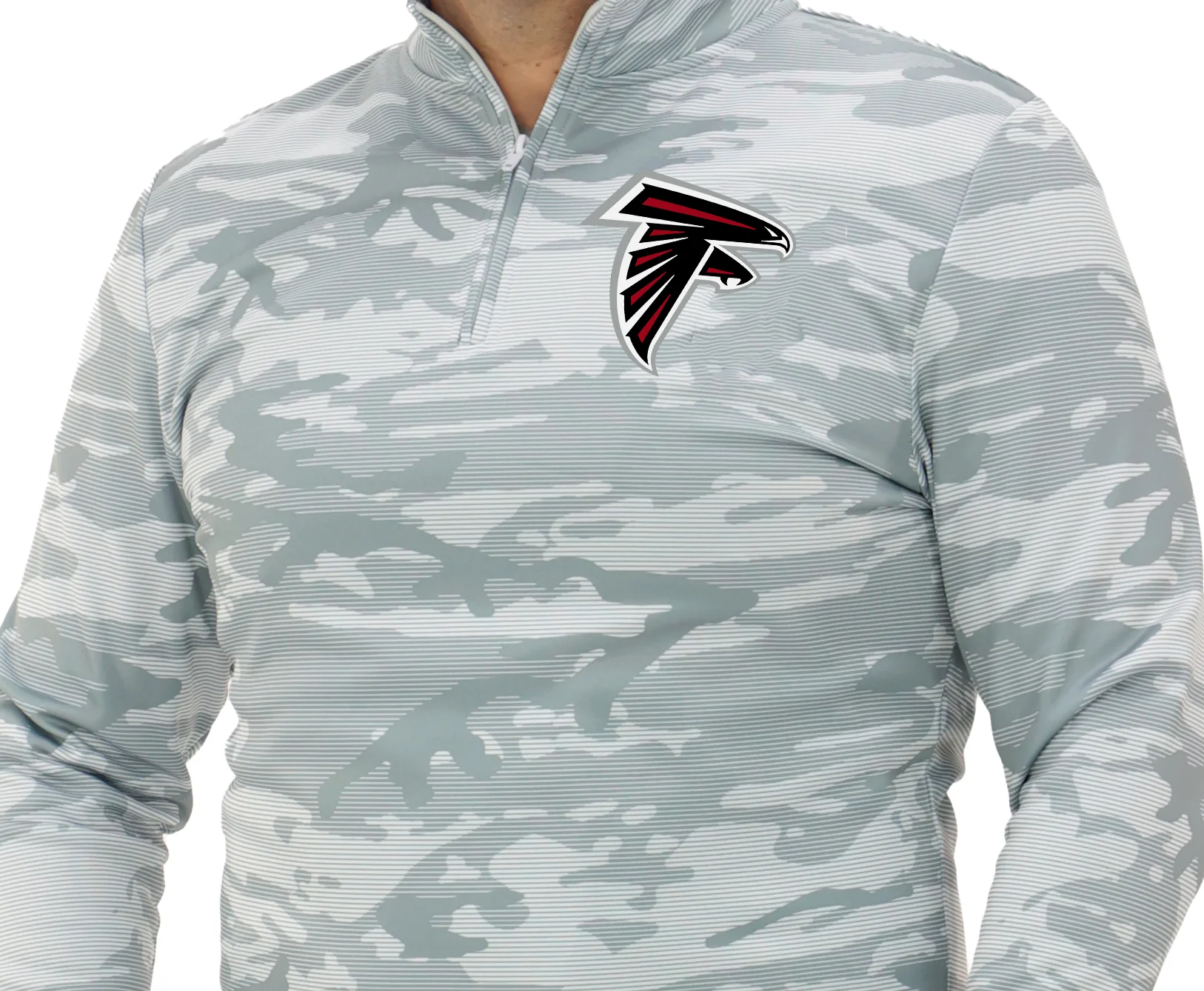 Zubaz NFL Men's Tonal Camo Line 1/4 Zip, ATLANTA FALCONS - Image 38