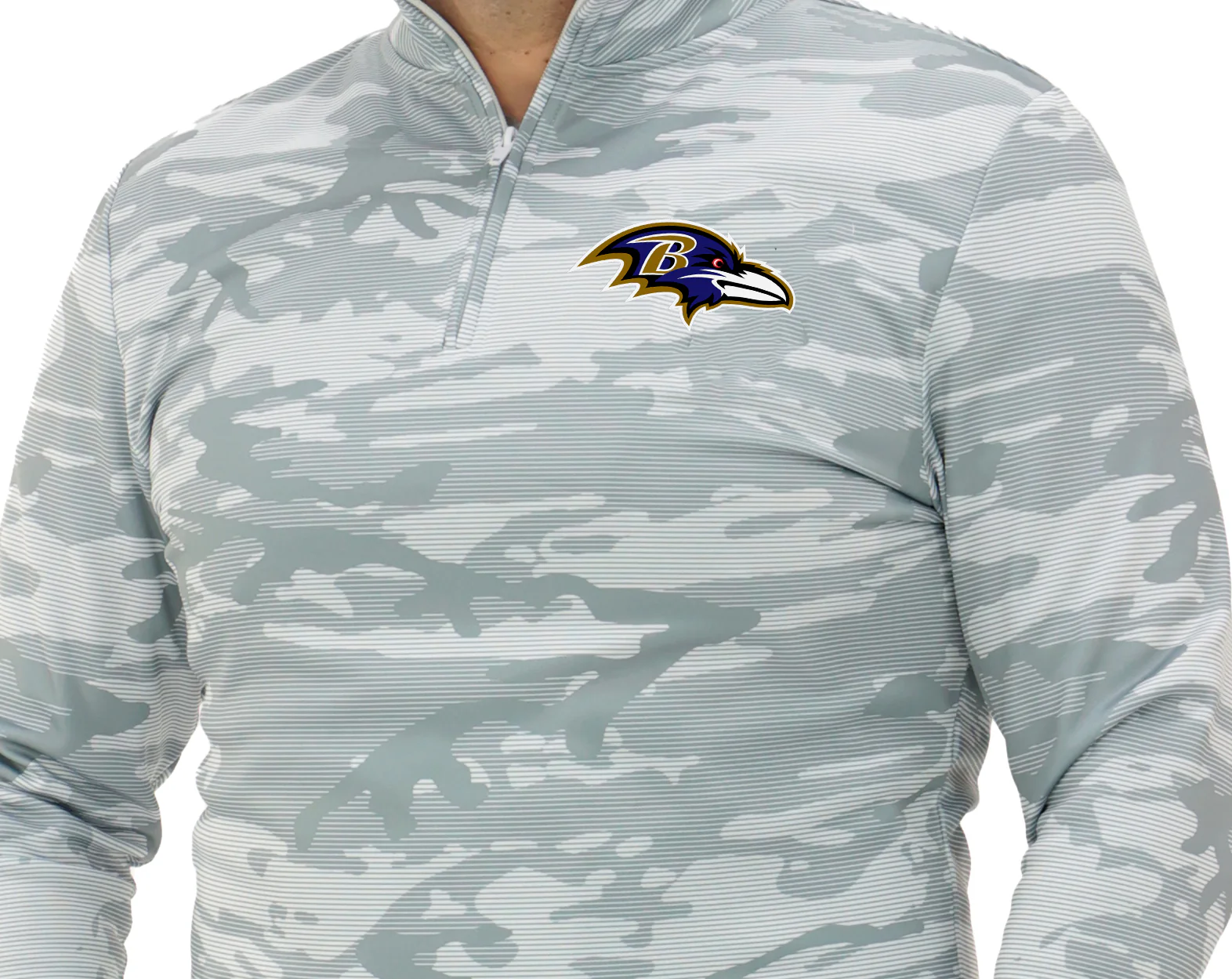 Zubaz NFL Men's Tonal Camo Line 1/4 Zip, BALTIMORE RAVENS - Image 26