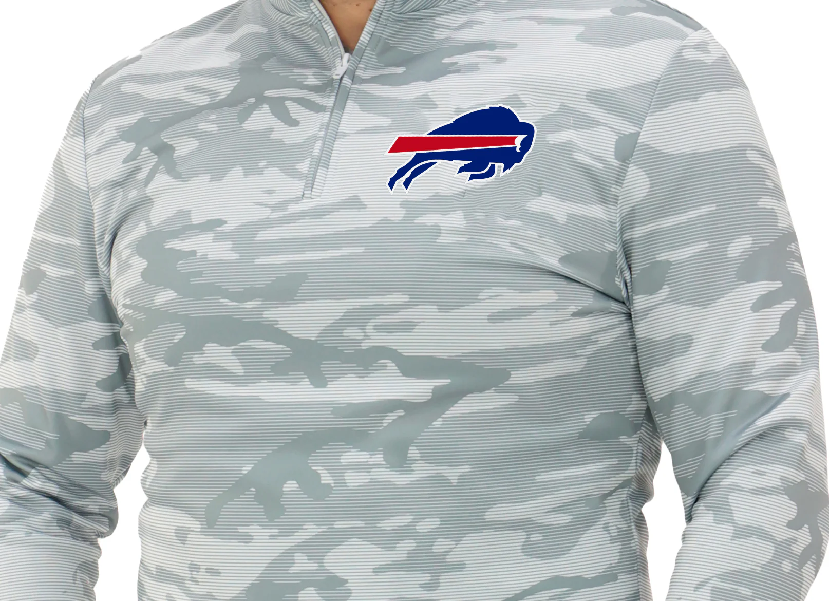 Zubaz NFL Men's Tonal Camo Line 1/4 Zip, BUFFALO BILLS - Image 32