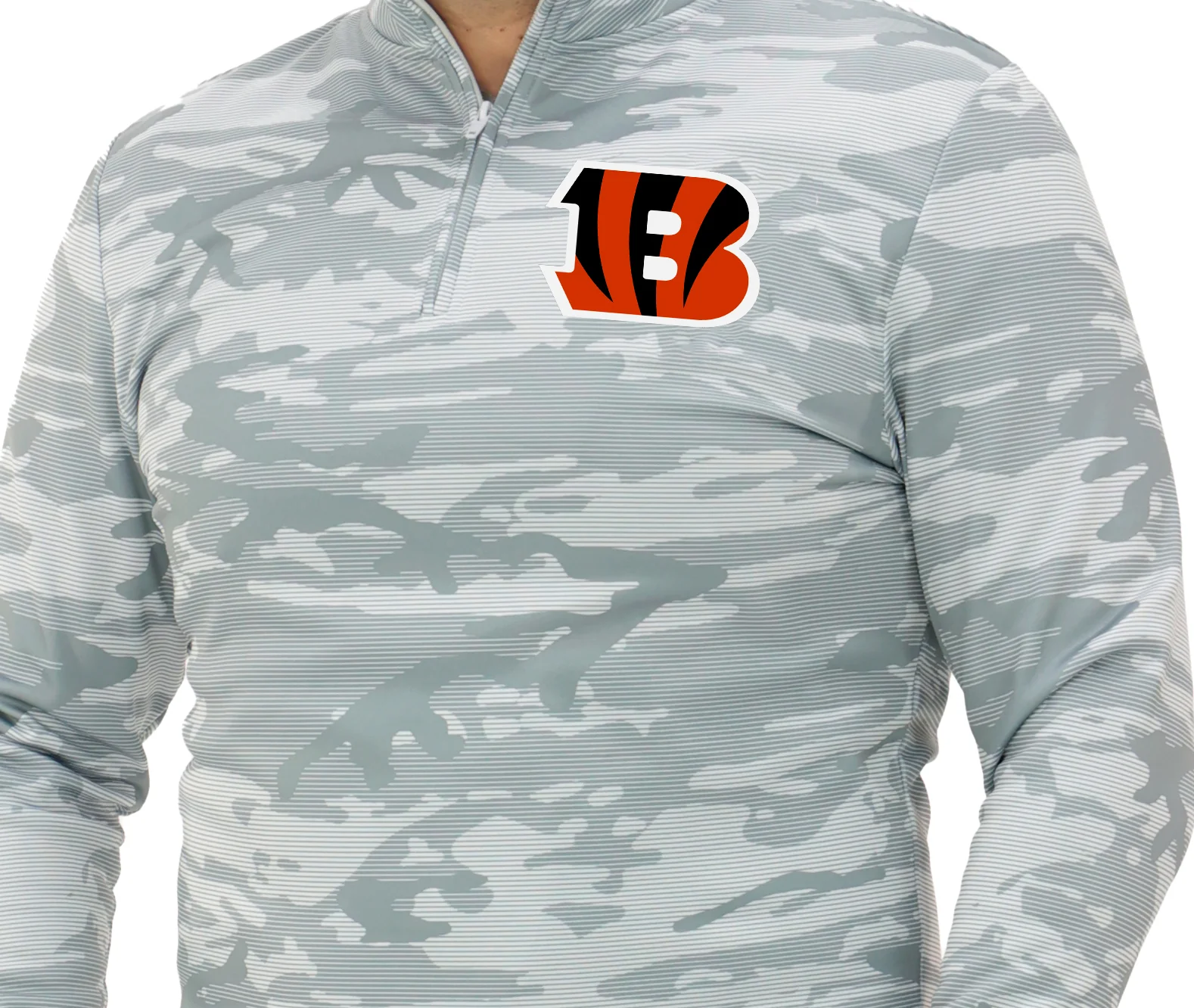 Zubaz NFL Men's Tonal Camo Line 1/4 Zip, CINCINNATI BENGALS - Image 20