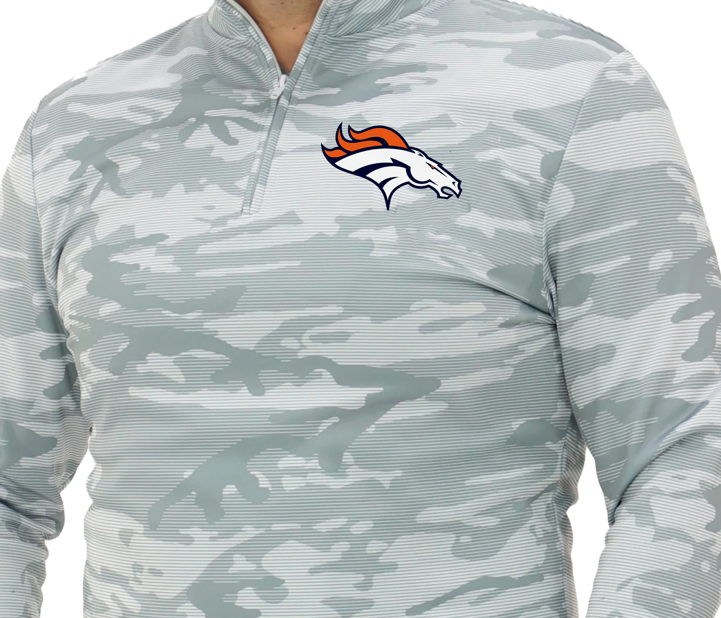 Zubaz NFL Men's Tonal Camo Line 1/4 Zip, DENVER BRONCOS - Image 32