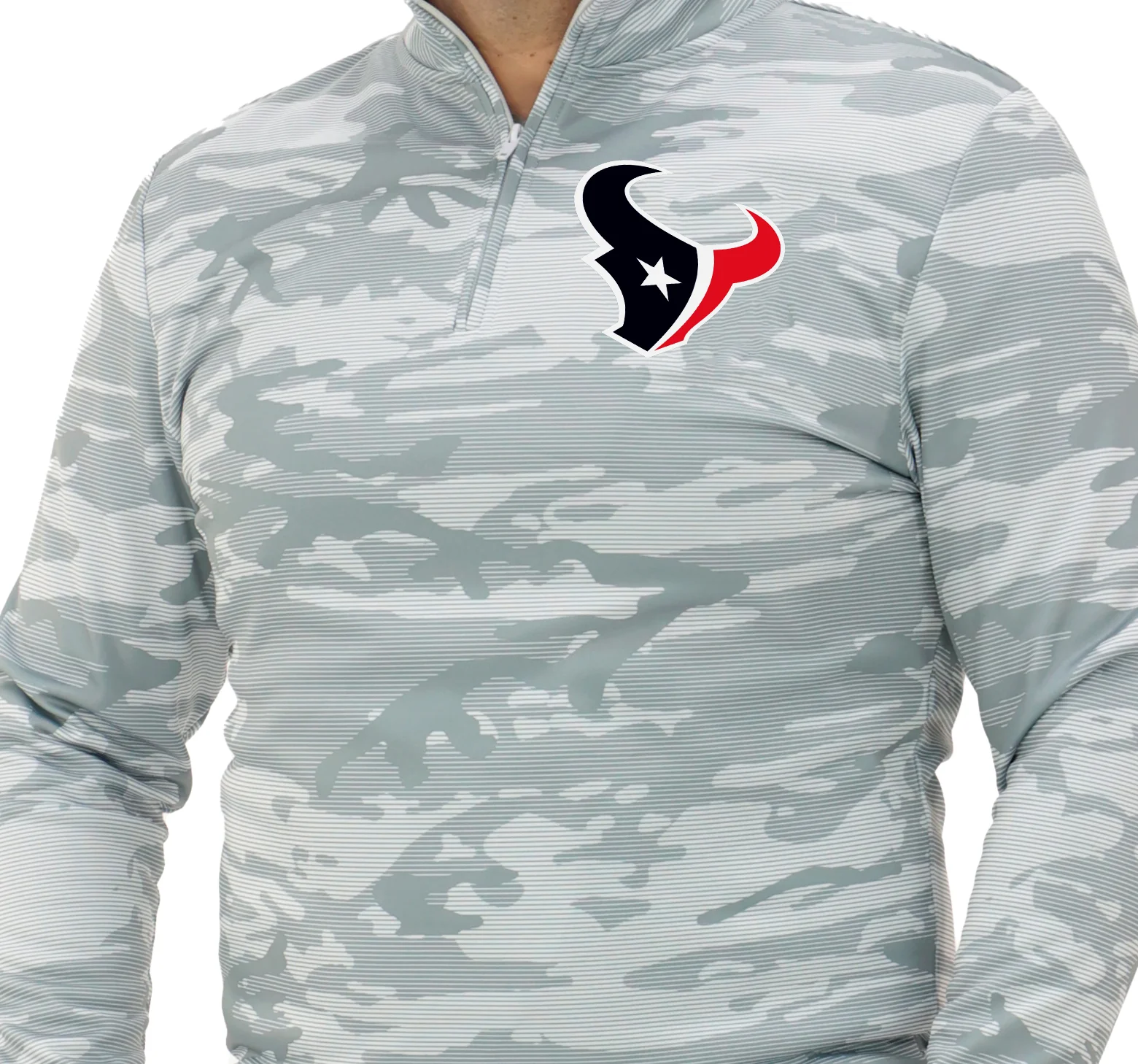 Zubaz NFL Men's Tonal Camo Line 1/4 Zip, HOUSTON TEXANS - Image 44