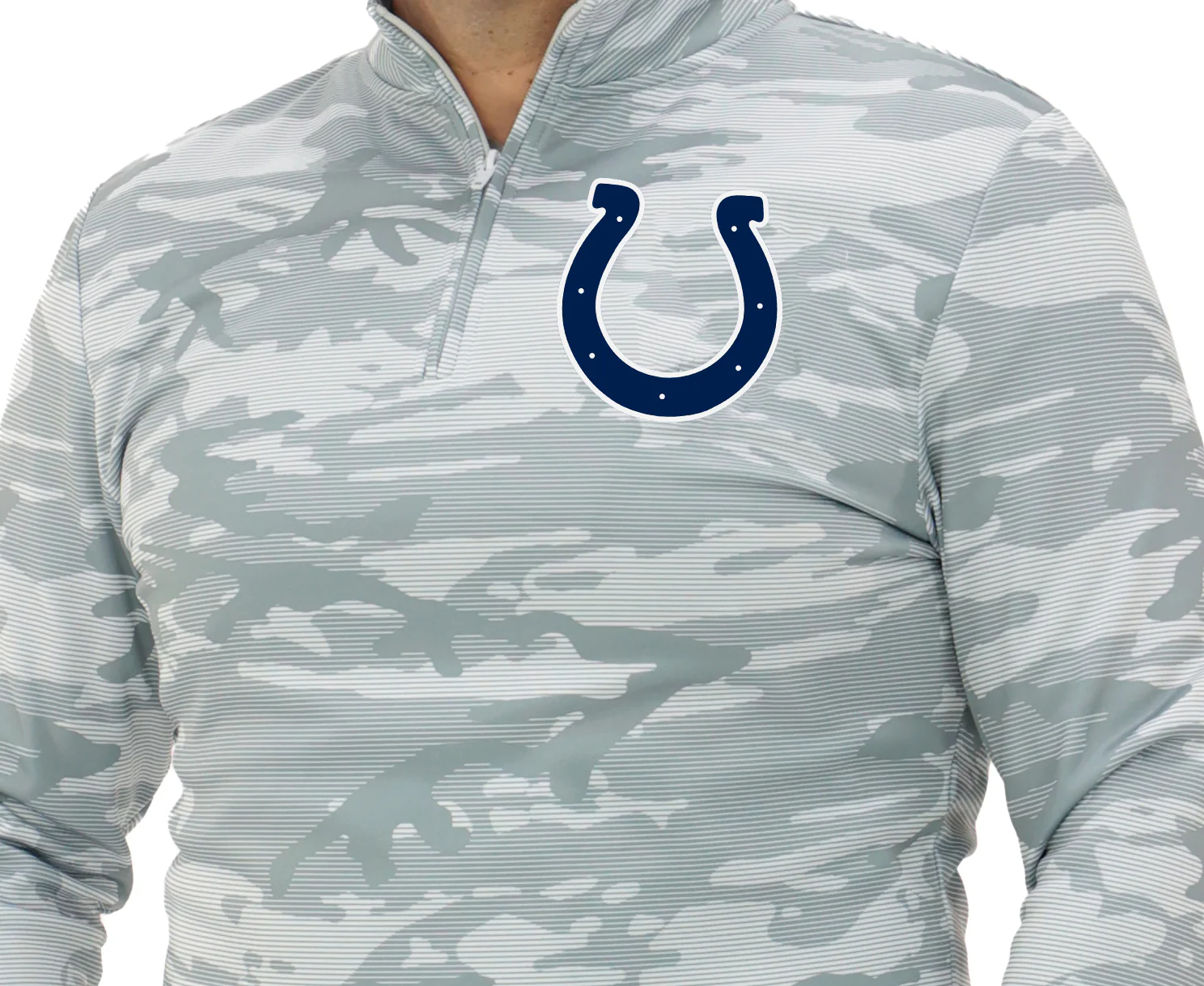 Zubaz NFL Men's Tonal Camo Line 1/4 Zip, INDIANAPOLIS COLTS - Image 32