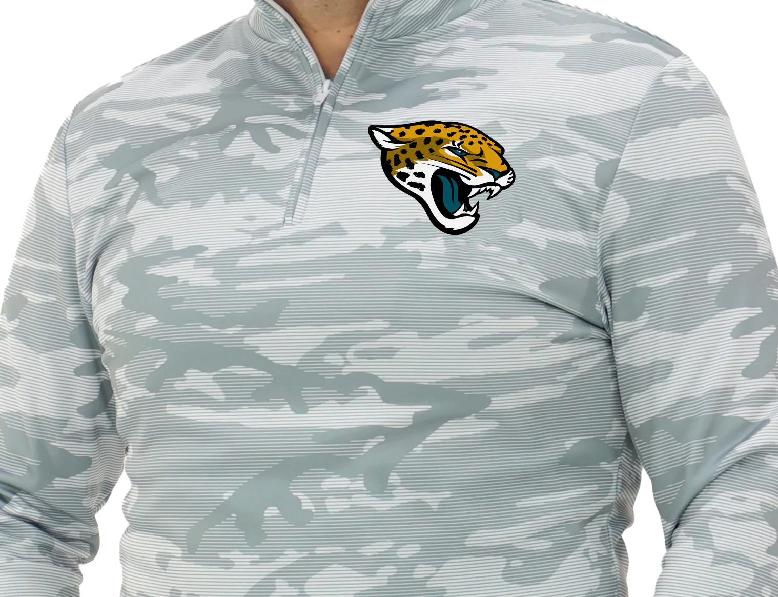 Zubaz NFL Men's Tonal Camo Line 1/4 Zip, JACKSONVILLE JAGUARS - Image 20