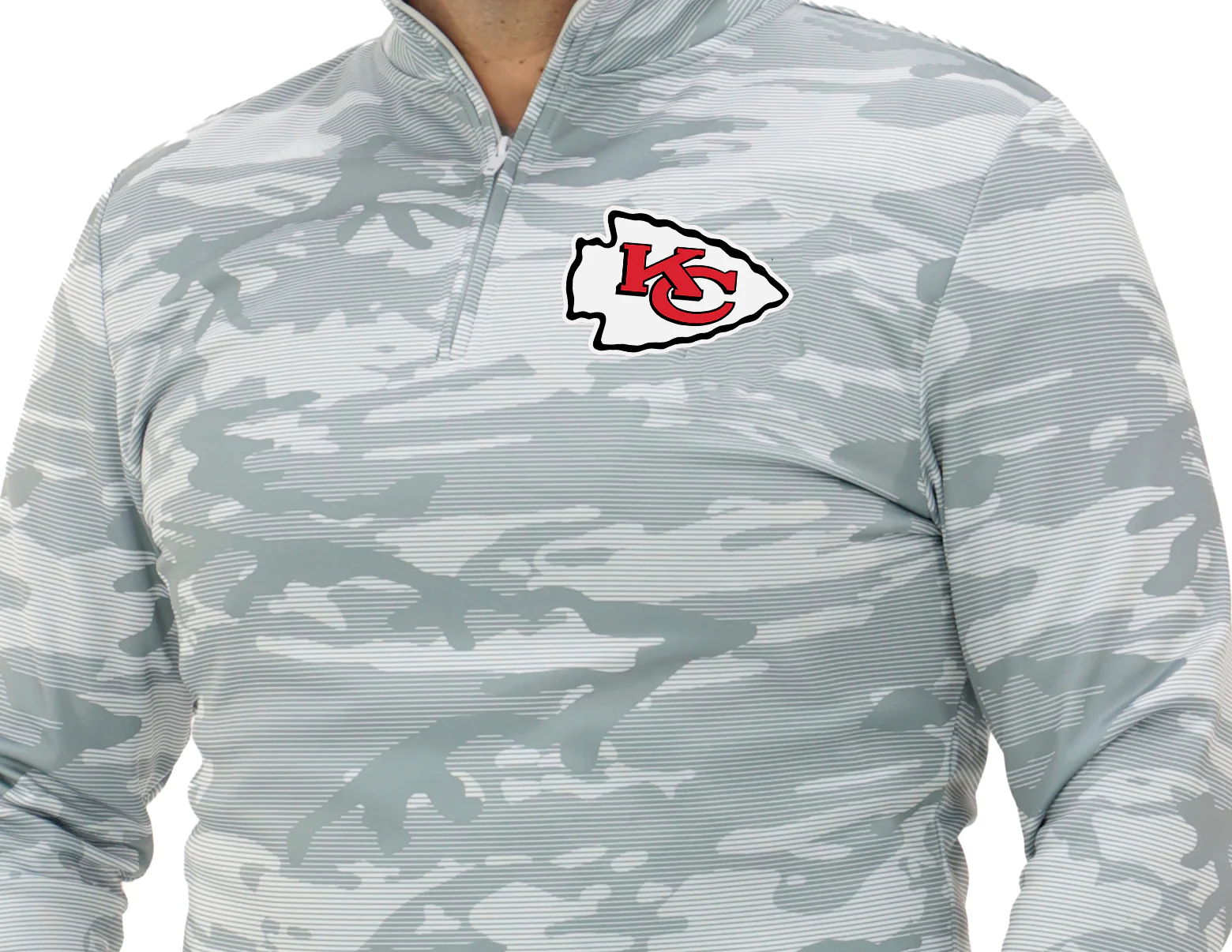 Zubaz NFL Men's Tonal Camo Line 1/4 Zip, KANSAS CITY CHIEFS - Image 50