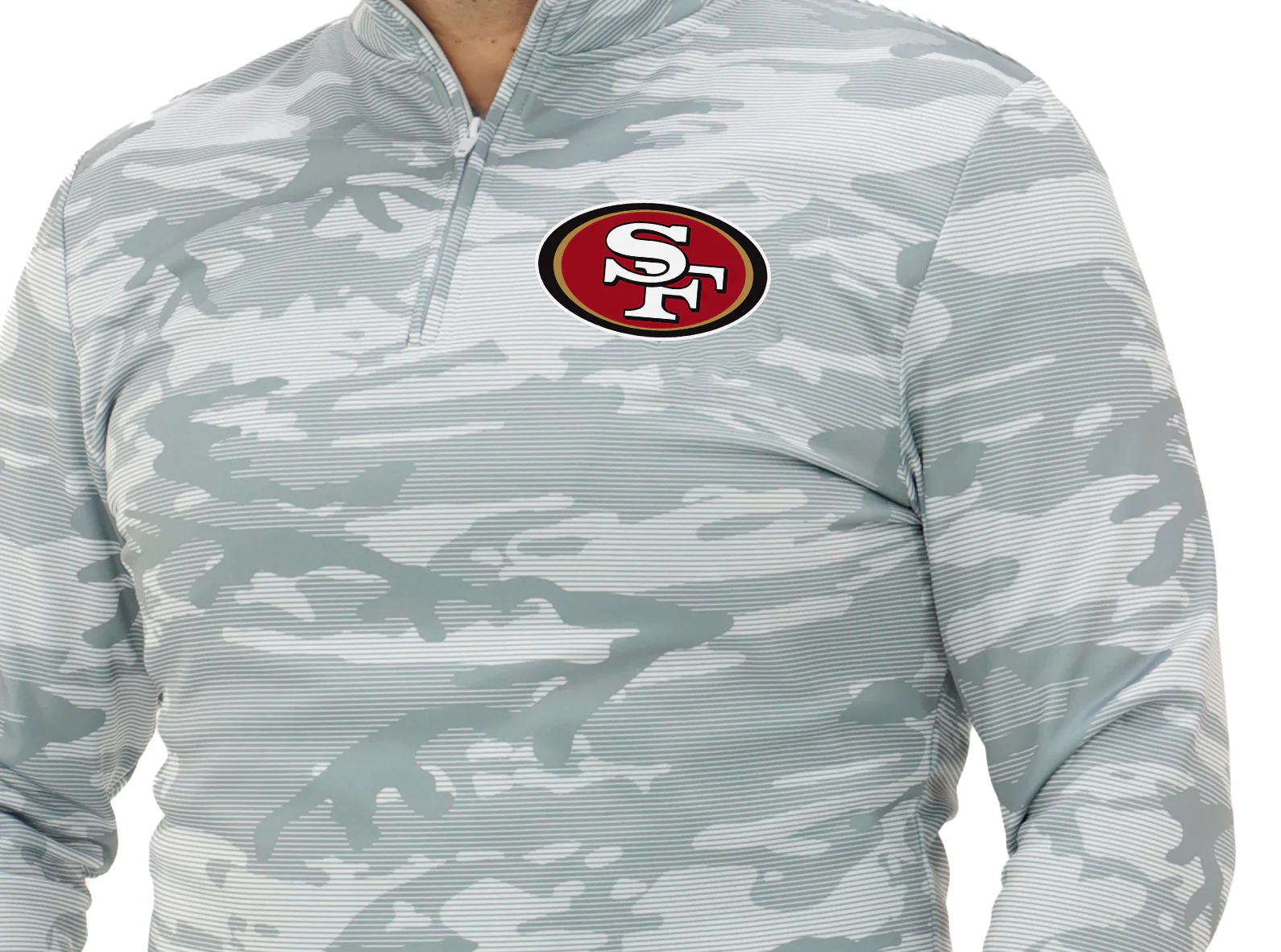 Zubaz NFL Men's Tonal Camo Line 1/4 Zip, SAN FRANCISCO 49ERS - Image 26
