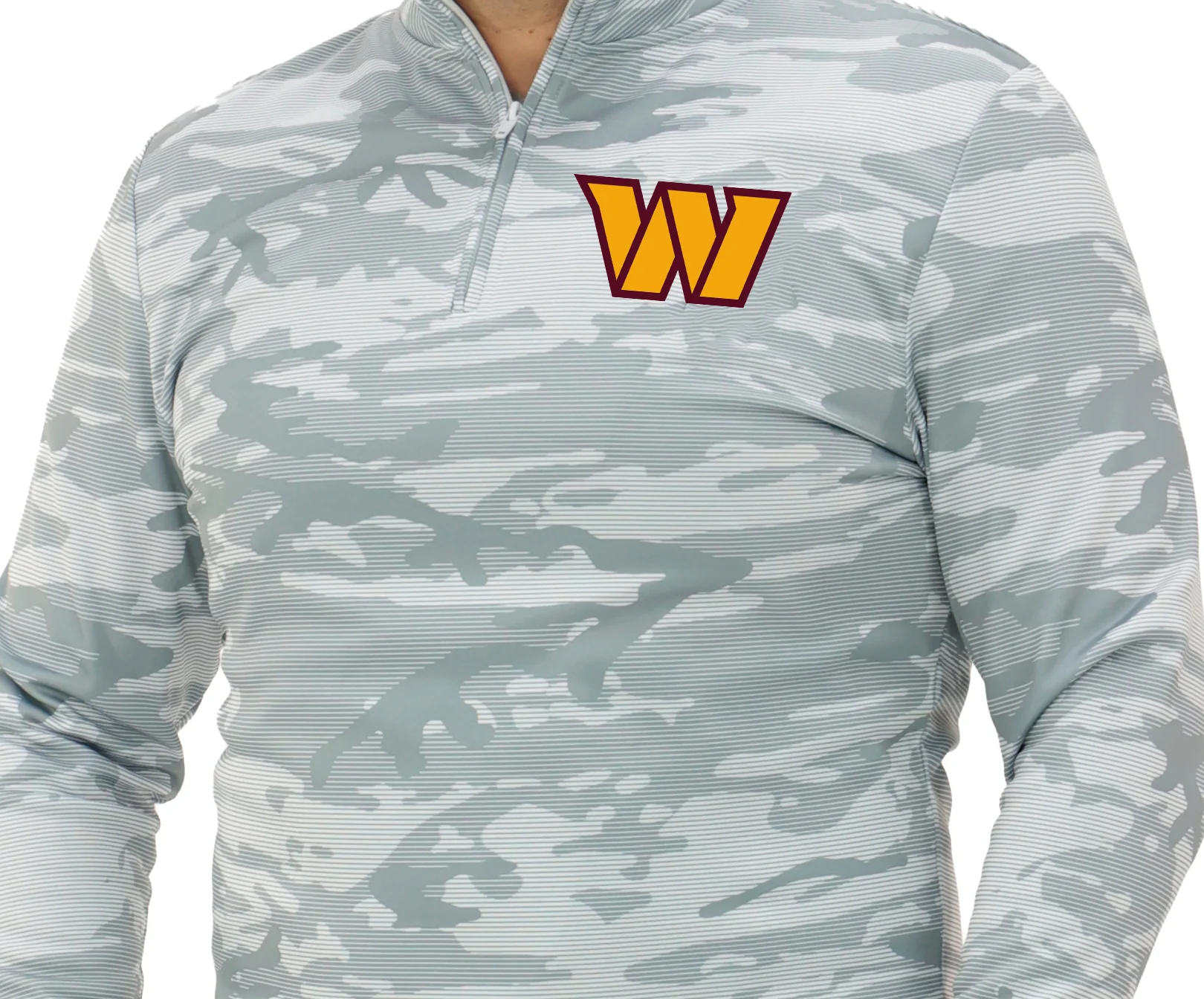 Zubaz NFL Men's Tonal Camo Line 1/4 Zip, WASHINGTON COMMANDERS - Image 8
