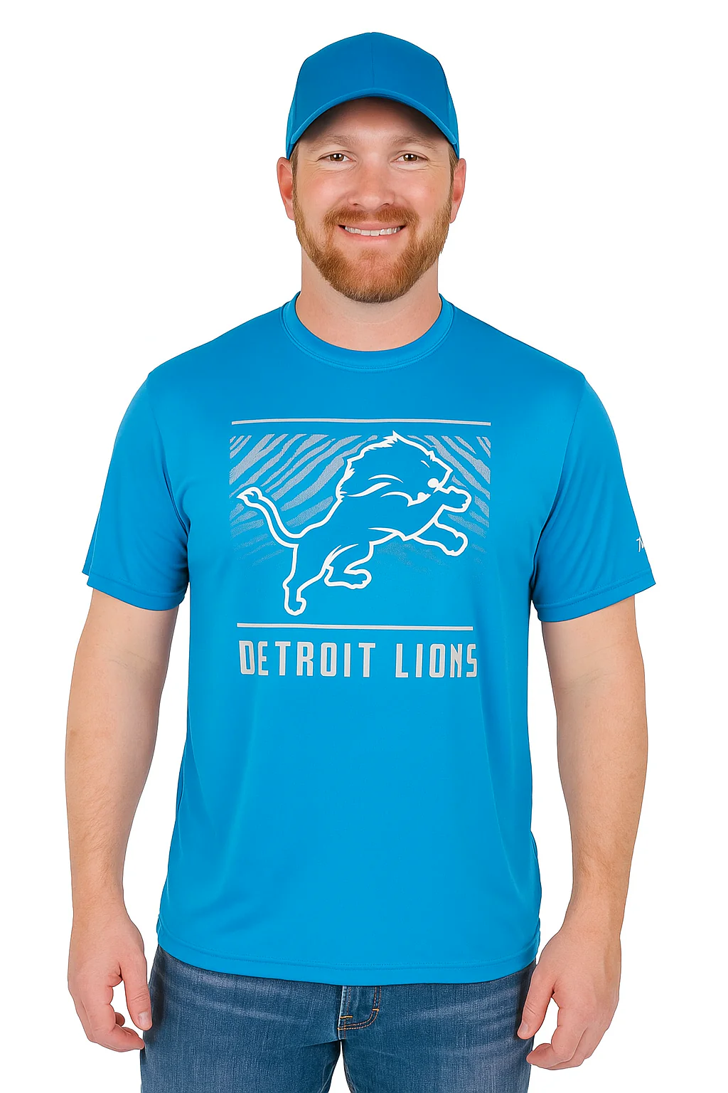 Zubaz NFL Men's Tunnel Primary Short Sleeve T-Shirt, Detroit Lions - Image 45