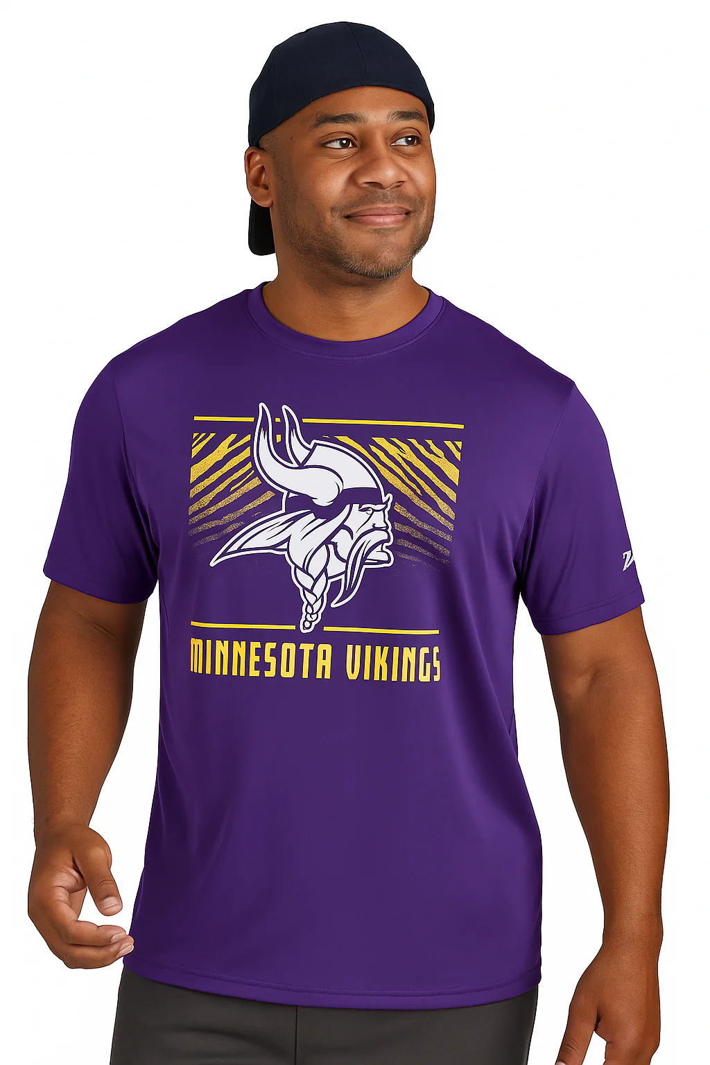 Zubaz NFL Men's Tunnel Primary Short Sleeve T-Shirt, Minnesota Vikings - Image 10