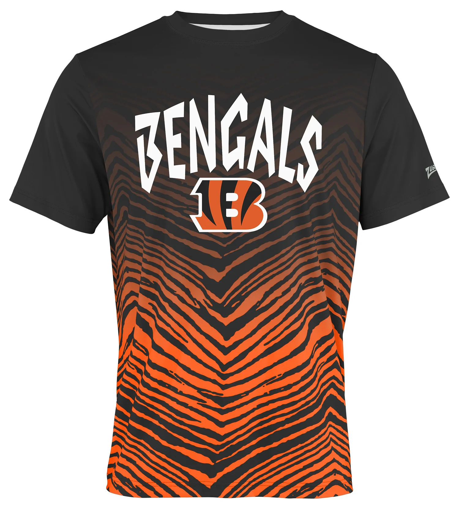 Zubaz NFL Men's Wild Card Zebra Team Color Short SleeveT Shirt, Cincinnati Bengals - Image 4