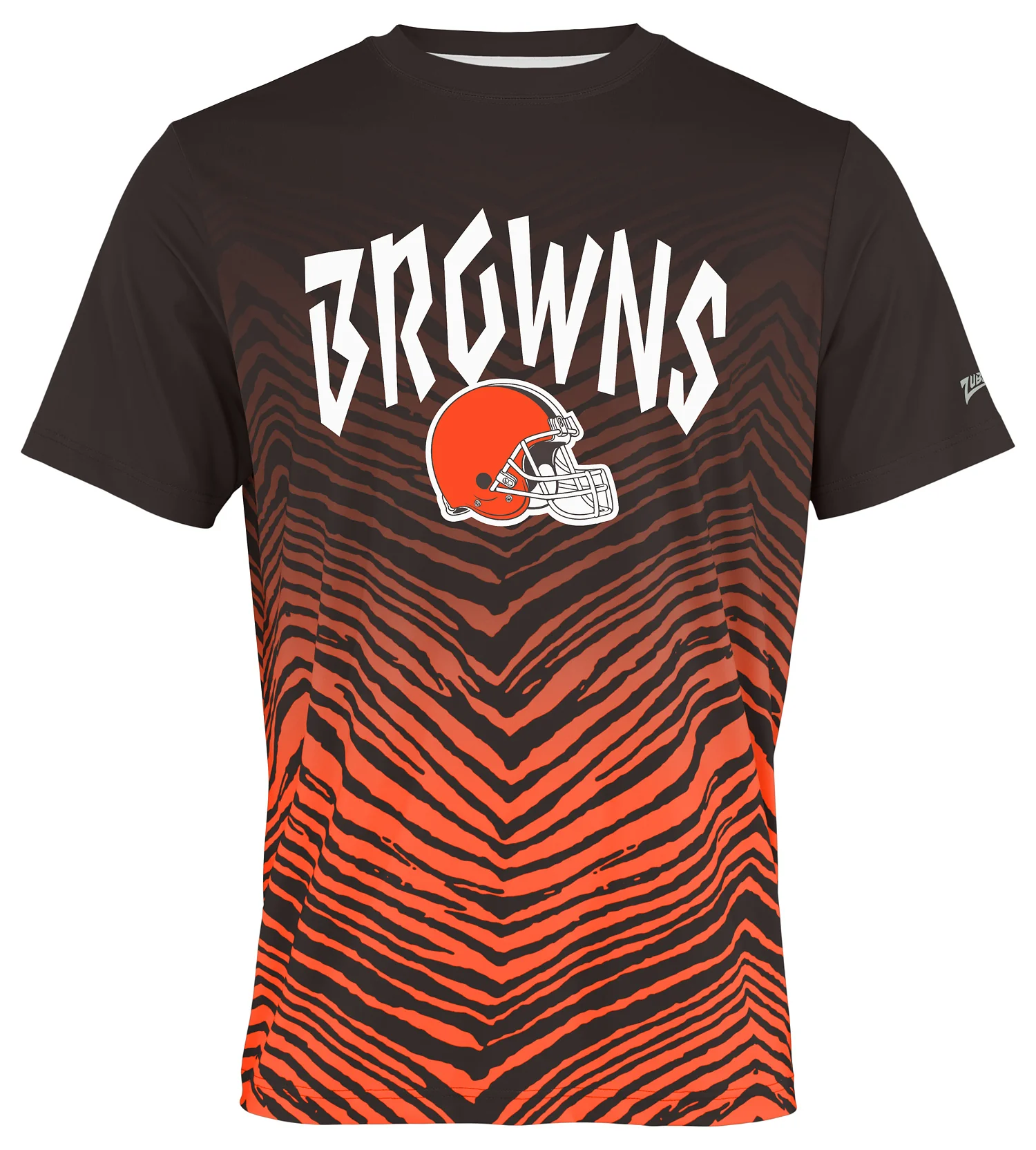 Zubaz NFL Men's Wild Card Zebra Team Color Short SleeveT Shirt, Cleveland Browns - Image 39