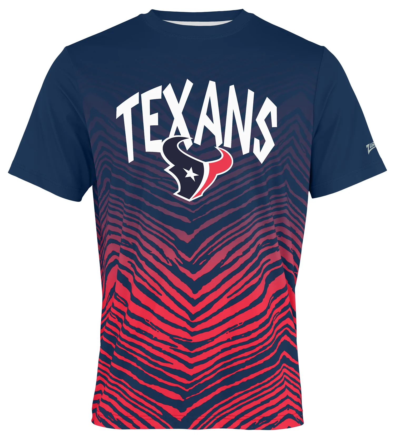 Zubaz NFL Men's Wild Card Zebra Team Color Short SleeveT Shirt, Houston Texans - Image 50