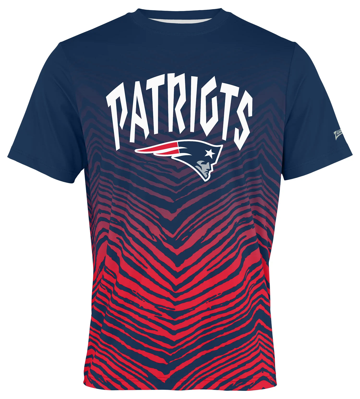 Zubaz NFL Men's Wild Card Zebra Team Color Short SleeveT Shirt, New England Patriots - Image 29