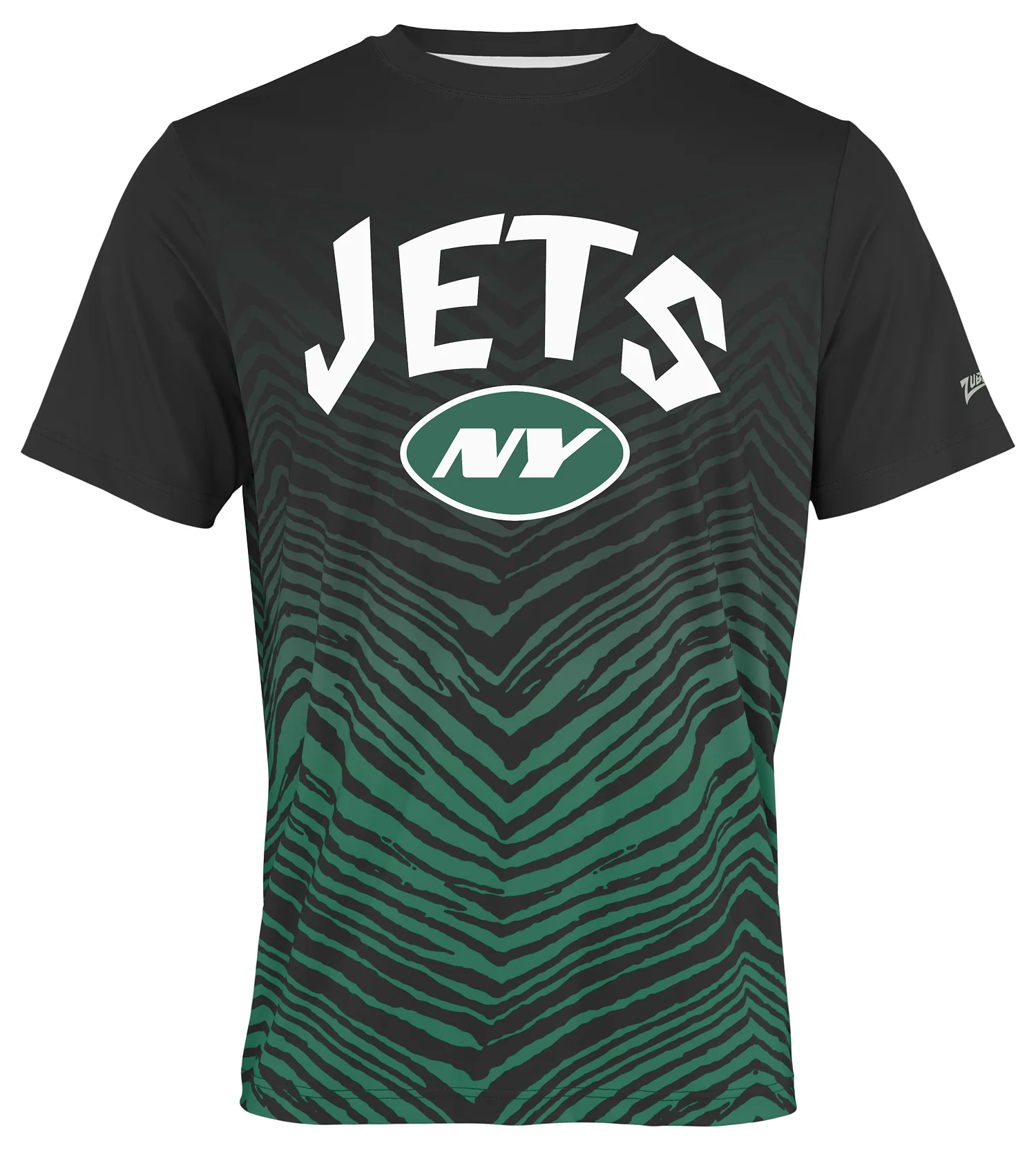 Zubaz NFL Men's Wild Card Zebra Team Color Short SleeveT Shirt, New York Jets - Image 2