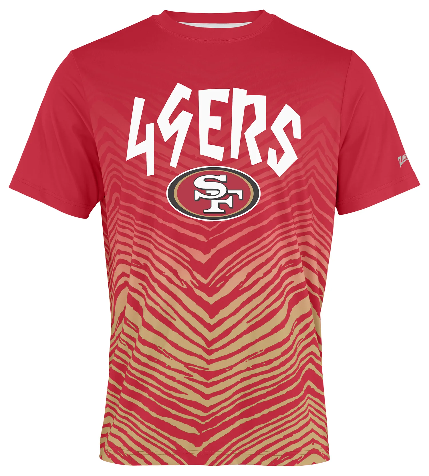 Zubaz NFL Men's Wild Card Zebra Team Color Short SleeveT Shirt, San Francisco 49ers - Image 2