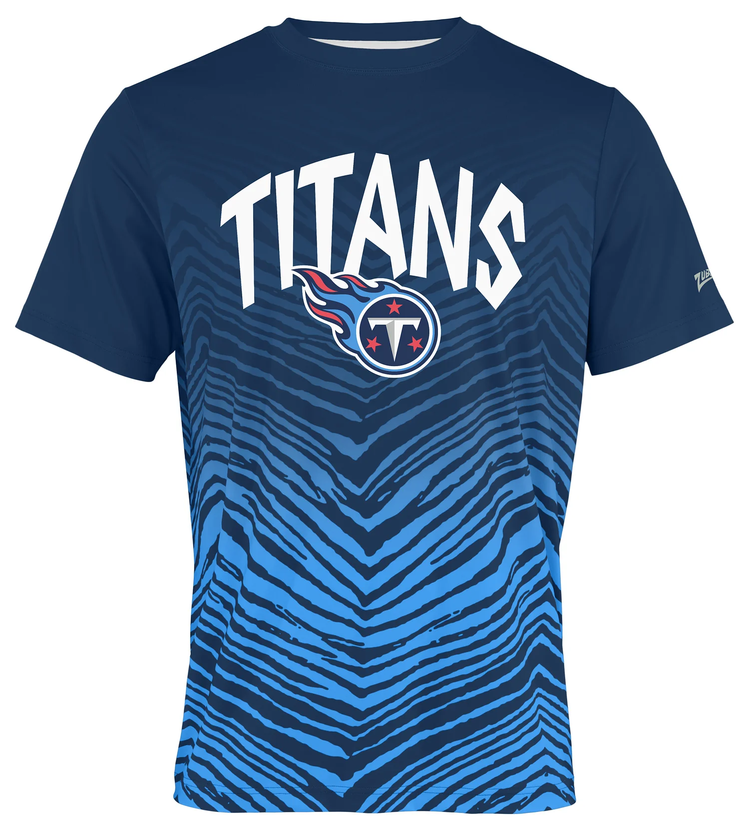 Zubaz NFL Men's Wild Card Zebra Team Color Short SleeveT Shirt, Tennessee Titans - Image 8