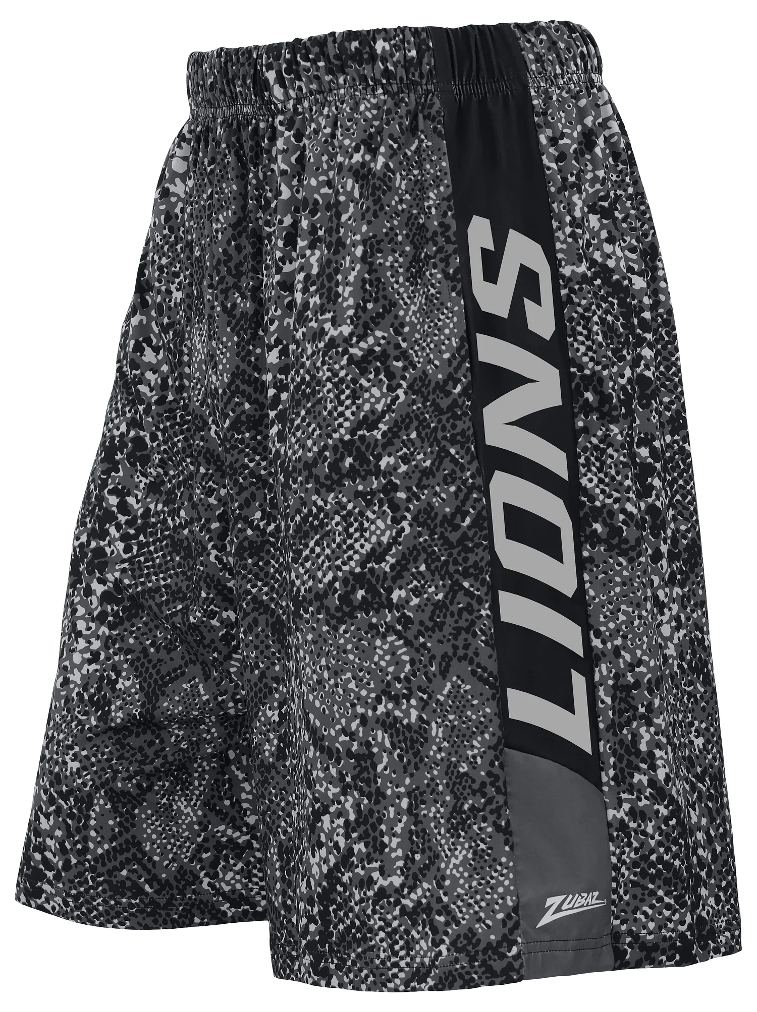 Zubaz NFL Men's 9in Tonal Post Football Shorts, Detroit Lions - Image 2