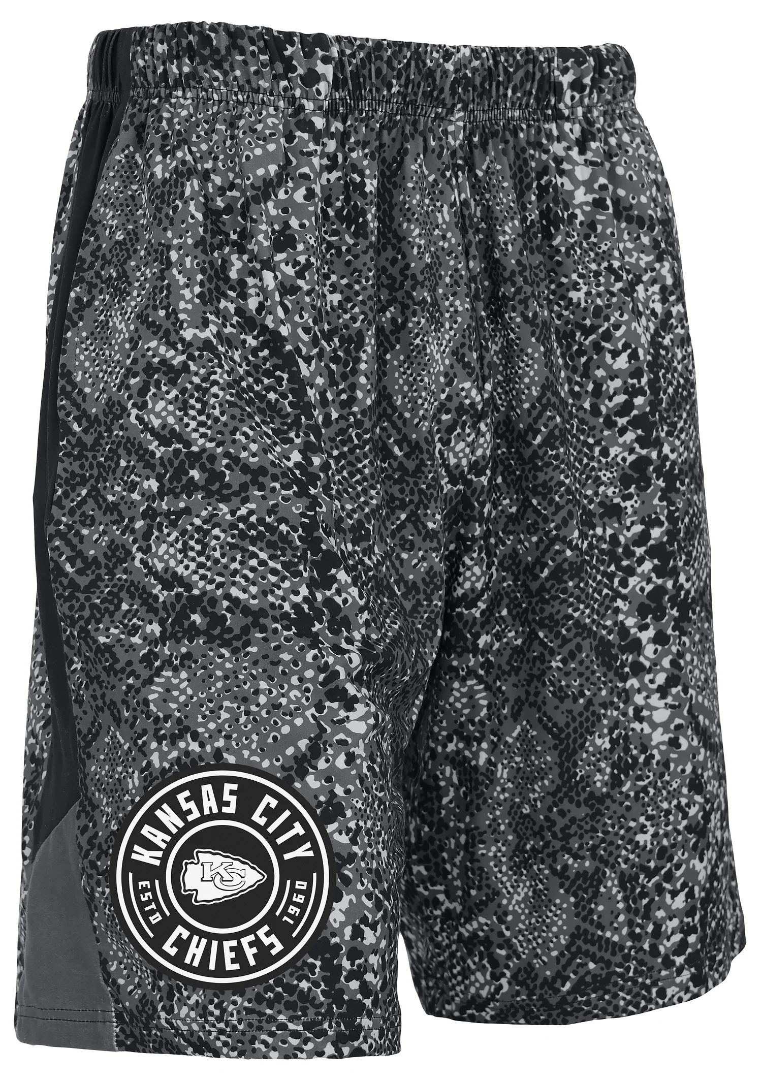 Zubaz NFL Men's 9in Tonal Post Football Shorts, Kansas City Chiefs